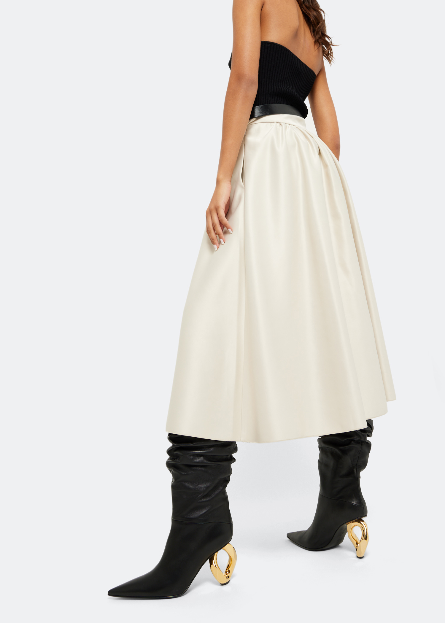 

Chain heel boots, Black