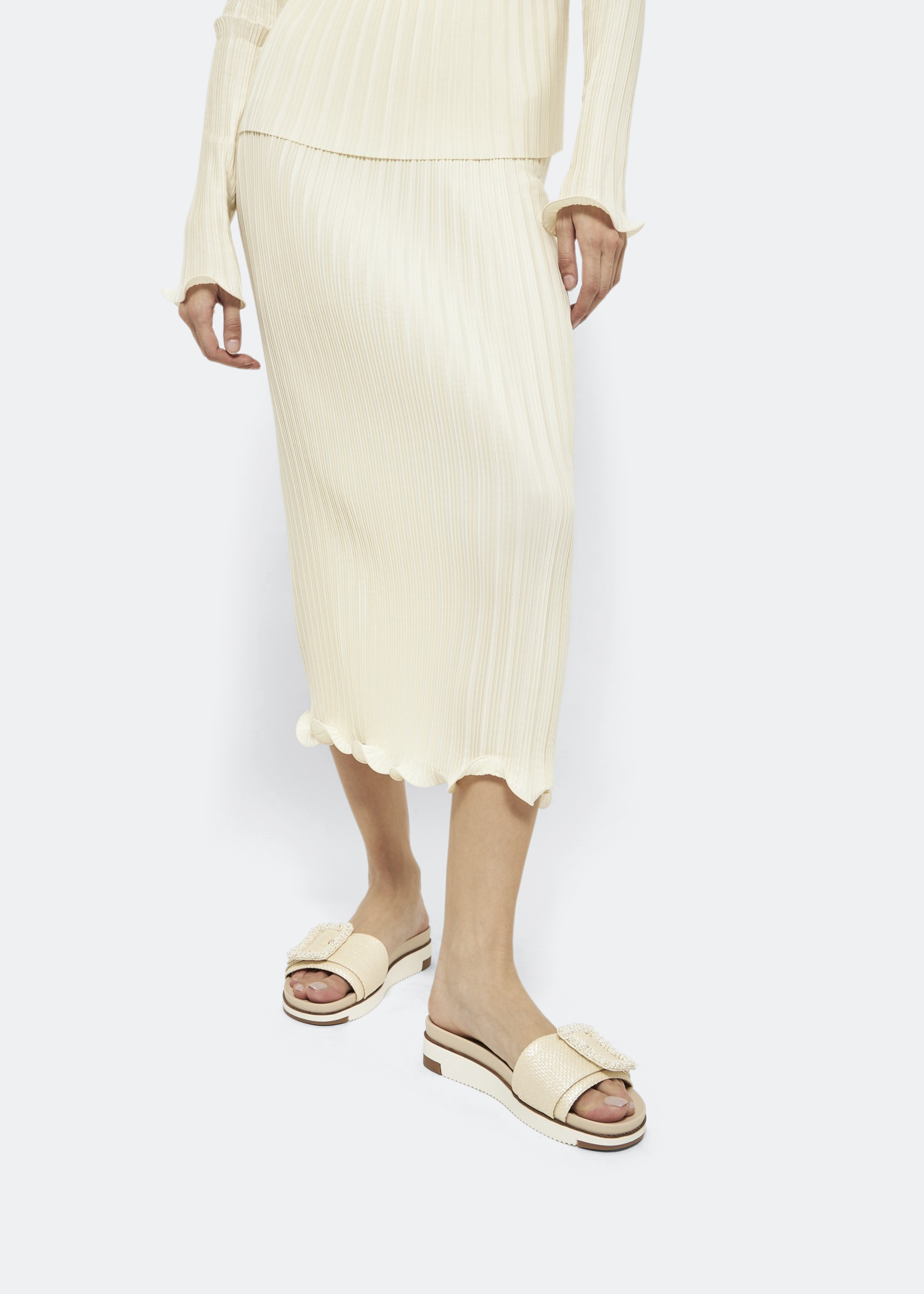 

Ariane slide sandals, Beige