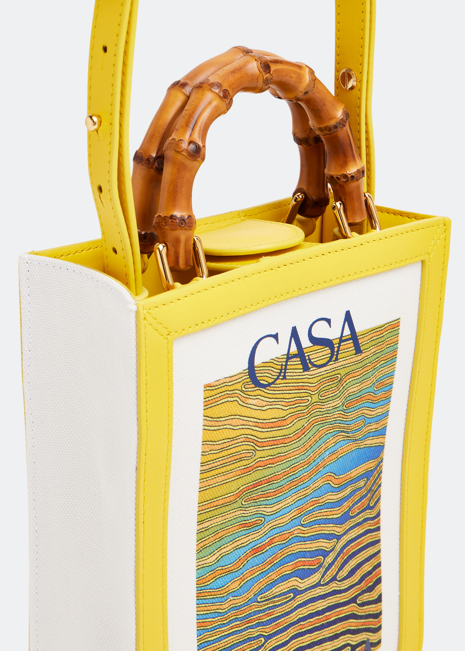 Casablanca Casa Ange de Jour-print tote bag - Yellow