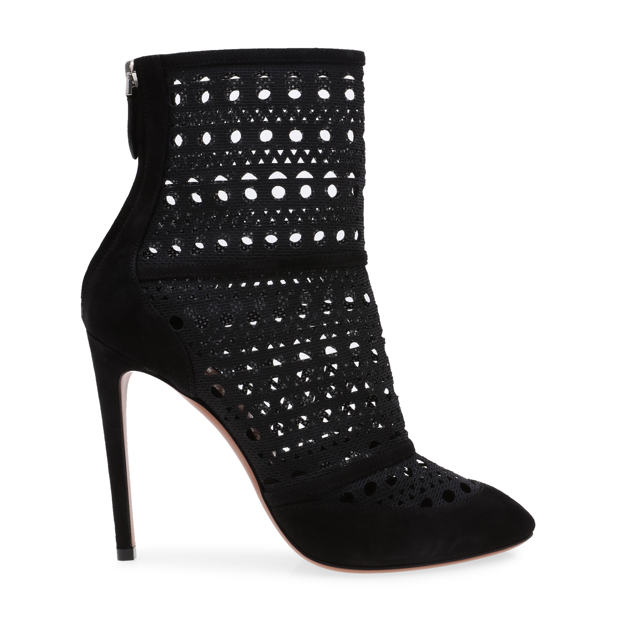 

Laser-cut ankle boots, Black