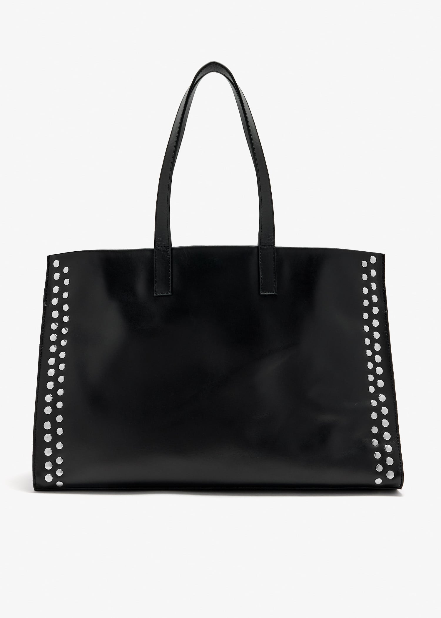

Leather maxi shopper bag, Black