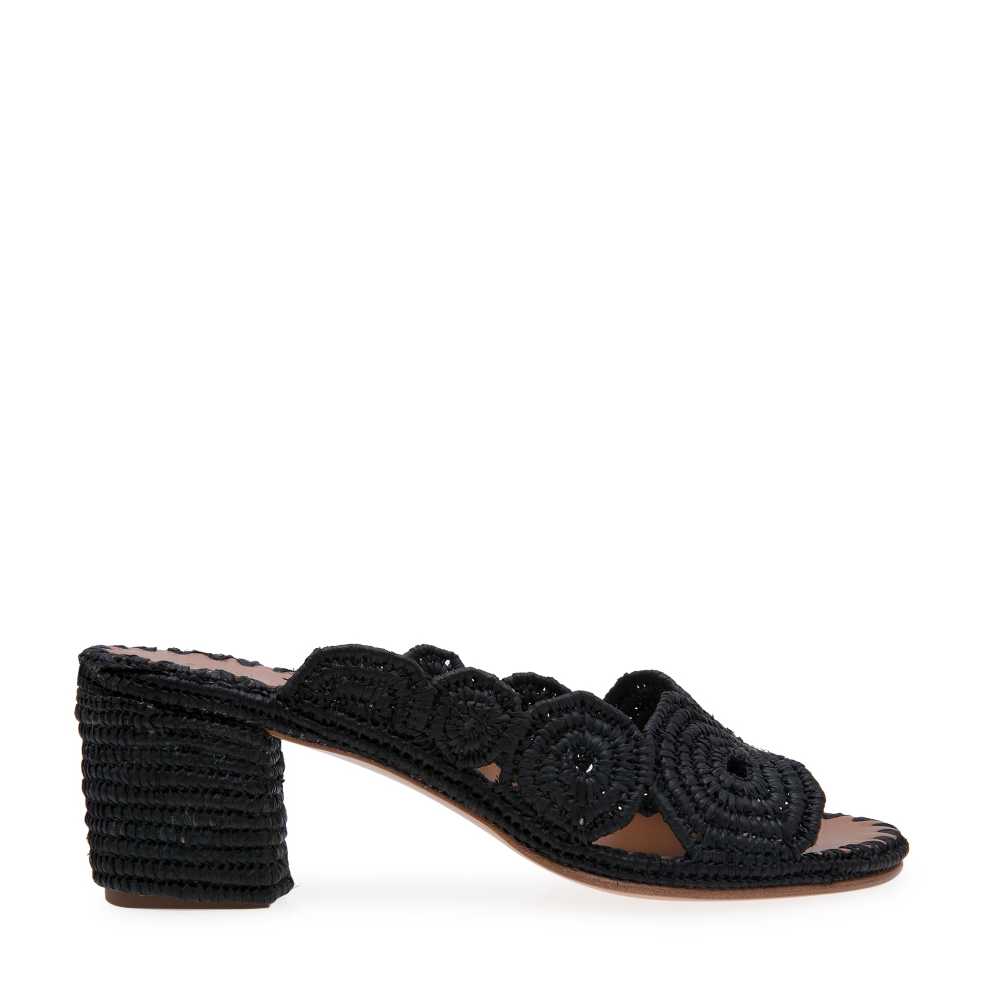 

Ayoub raffia mules, Black