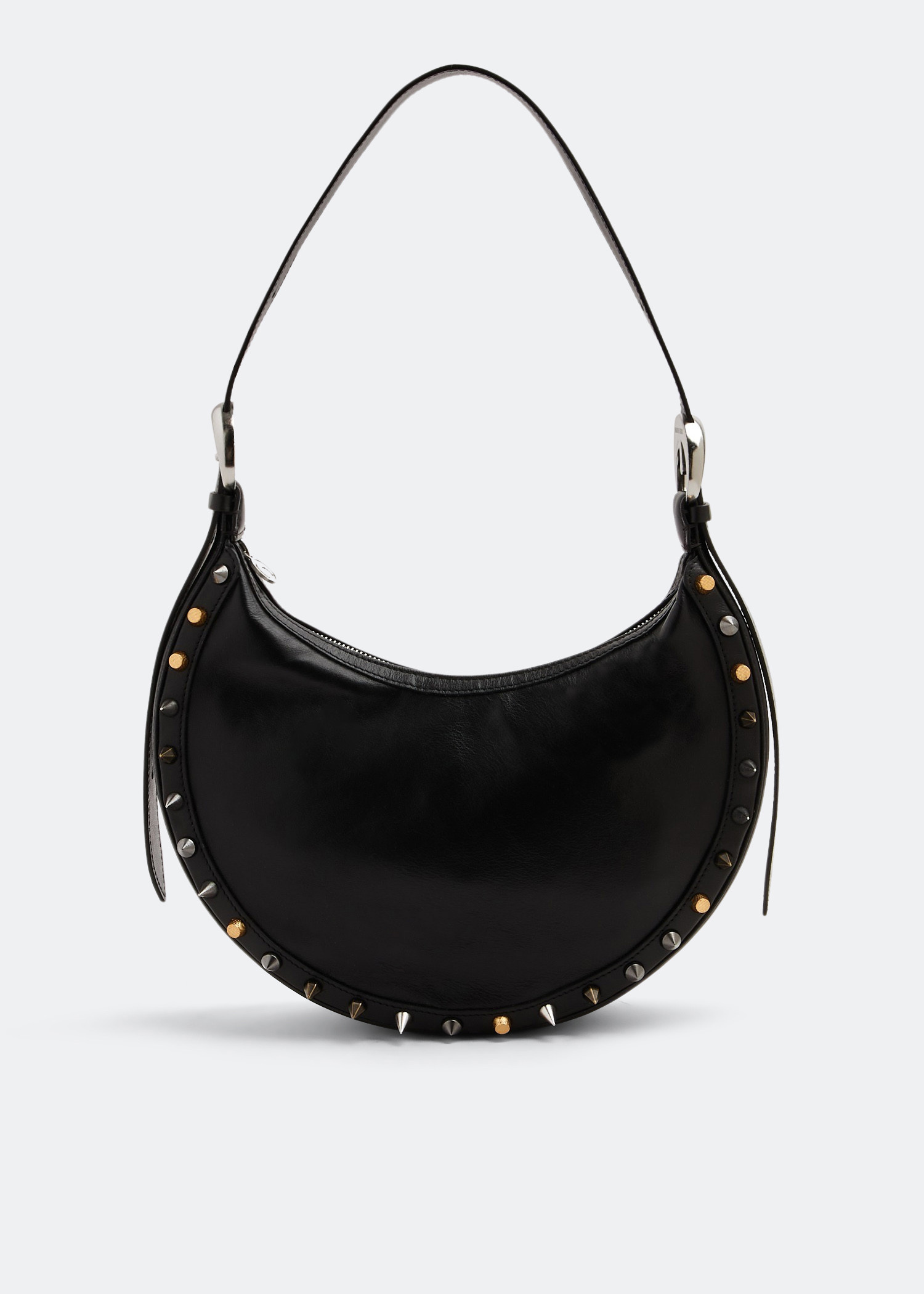 Marine Serre Crescent Moon leather bag for Women - Black in