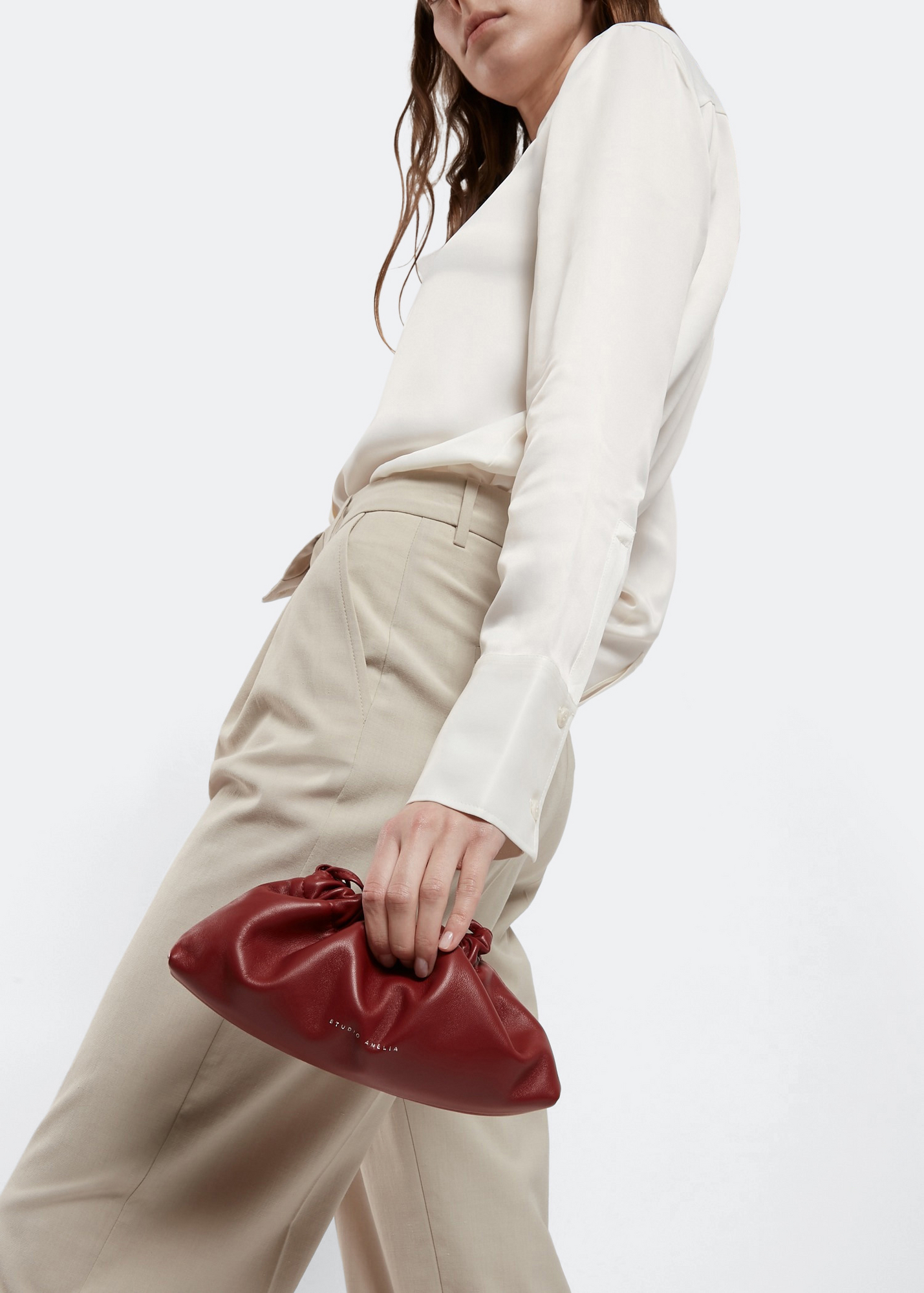 

Mini Drawstring bag, Burgundy