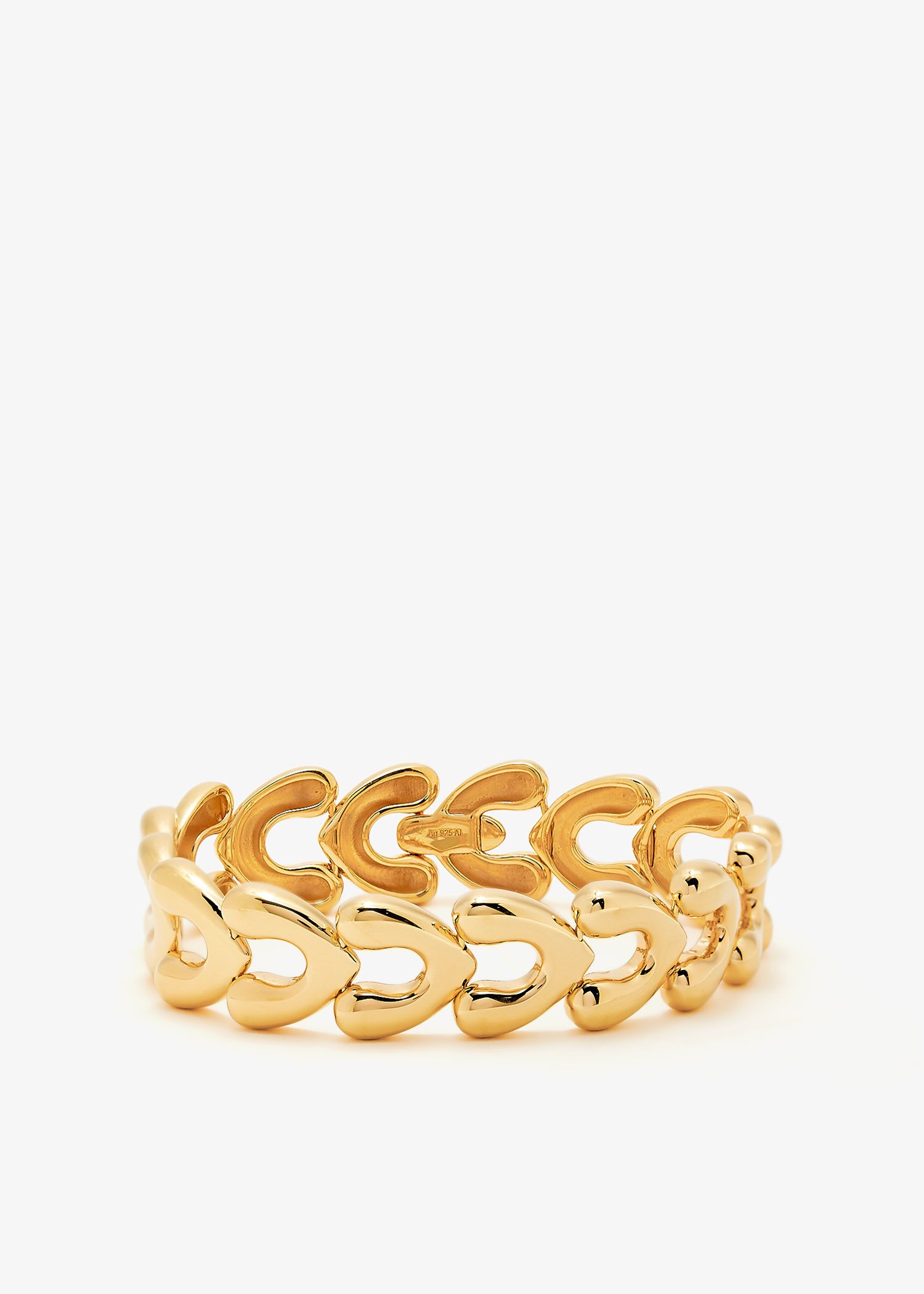 

Heart link bracelet, Gold