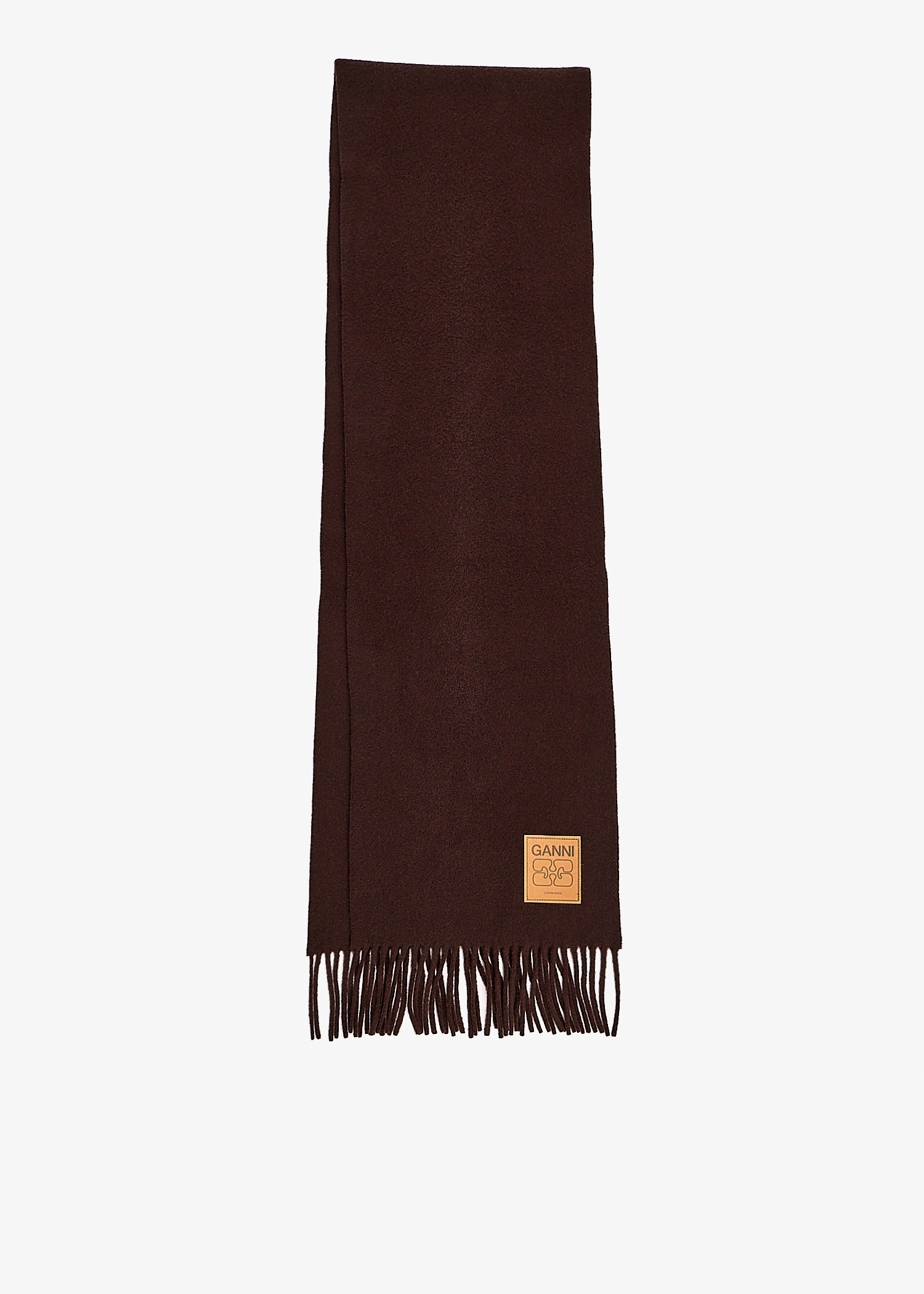 

Wool knit scarf, Brown