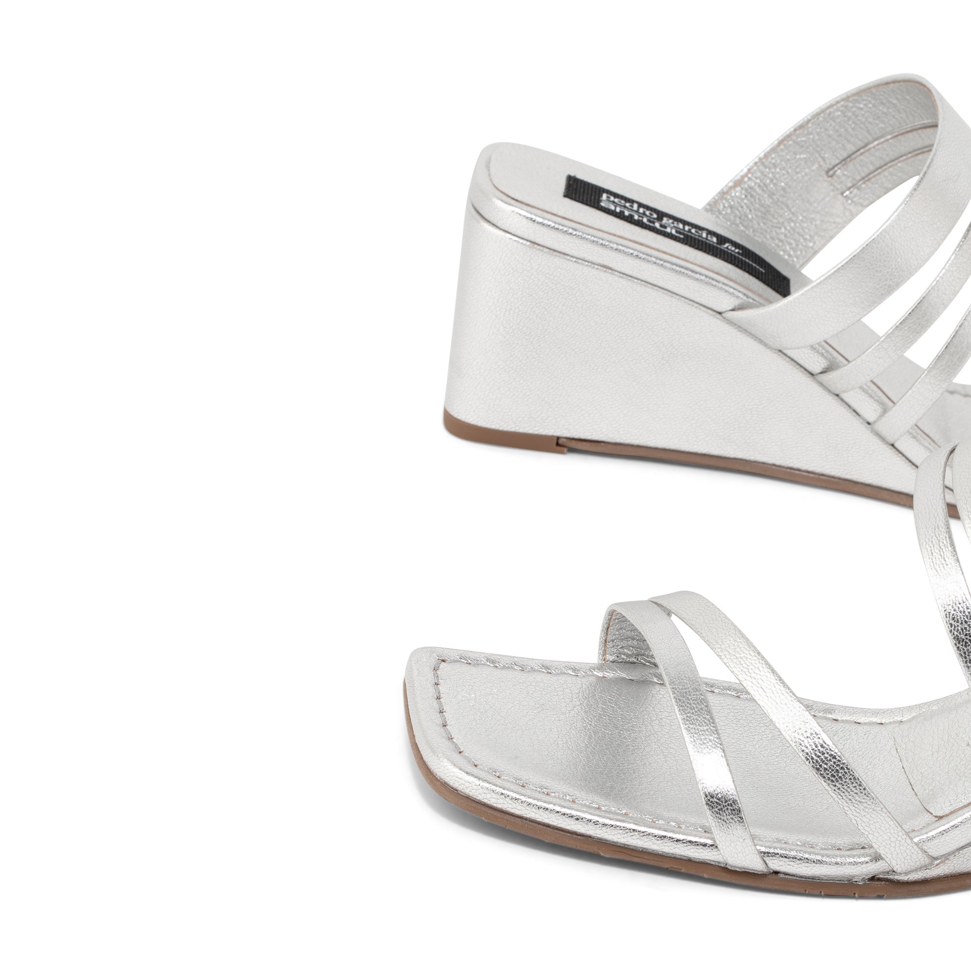 

x Amlul Barbaria wedge mules, Silver
