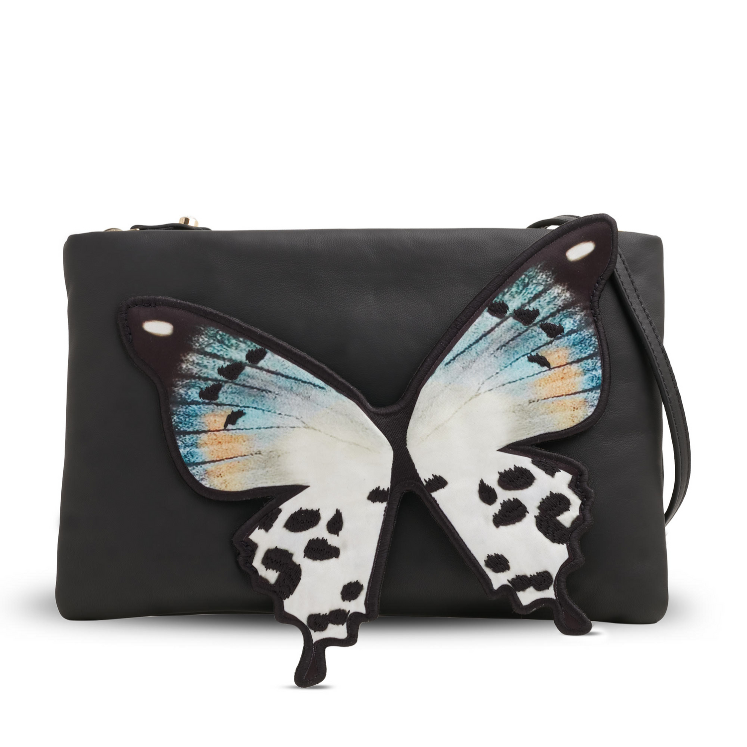 Buy Sophia Webster Black Black Bonnie Glitter-Butterfly Bag