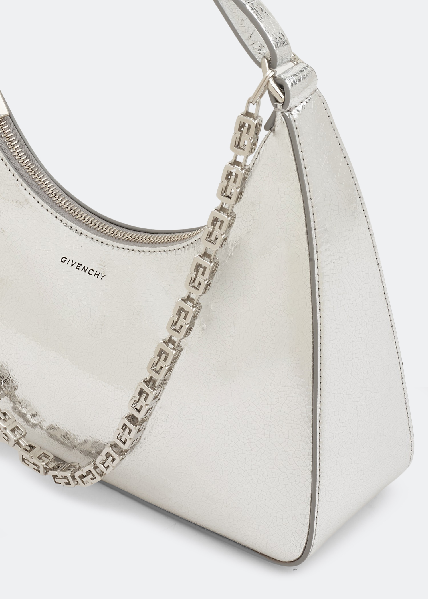 

Moon cut-out small bag, Silver