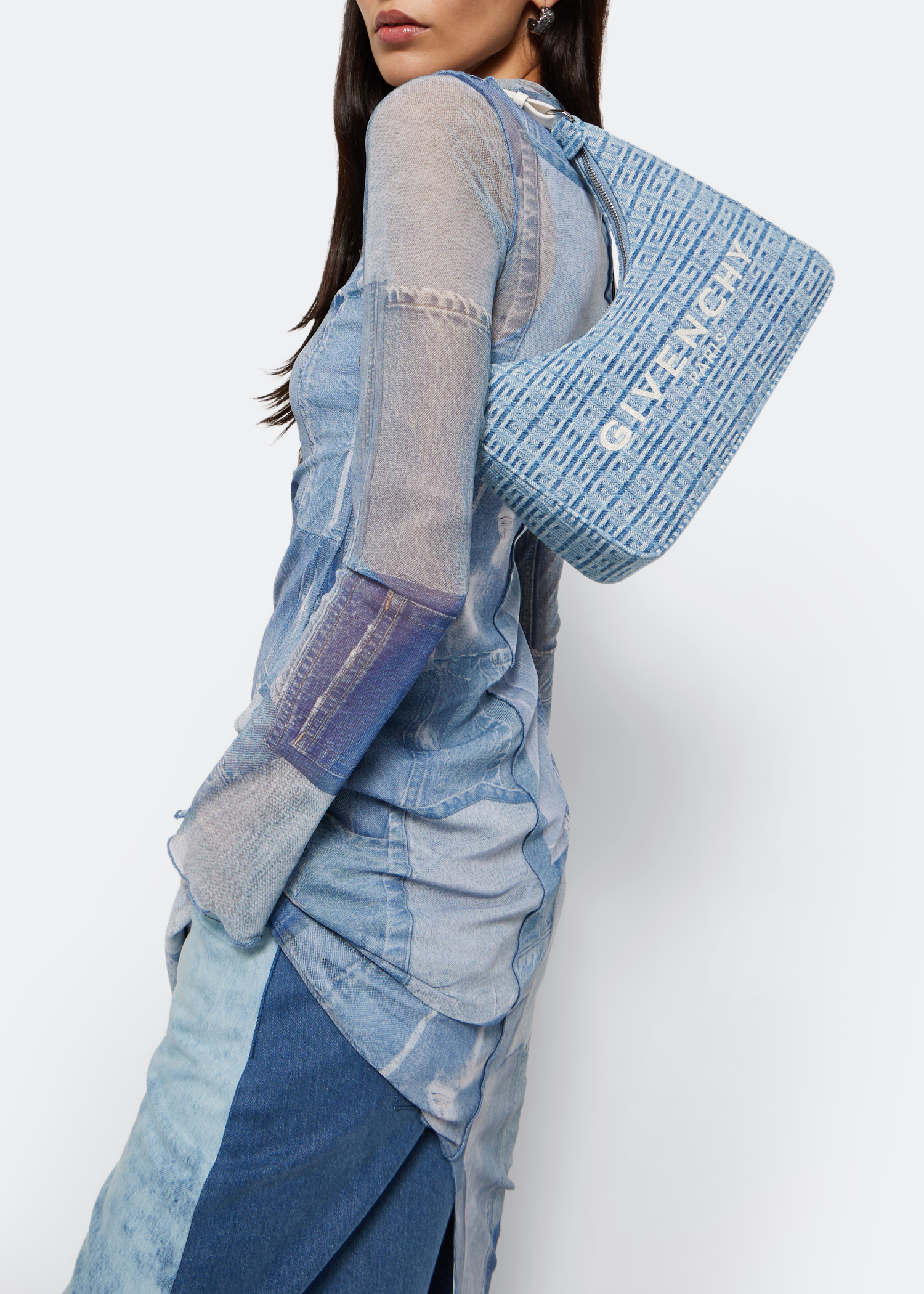 

Moon cut-out small bag, Blue