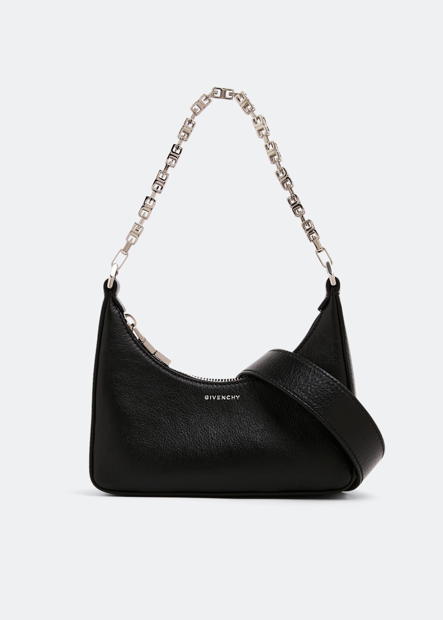 Womens Givenchy black Medium Leather Moon Cut-Out Shoulder Bag ...