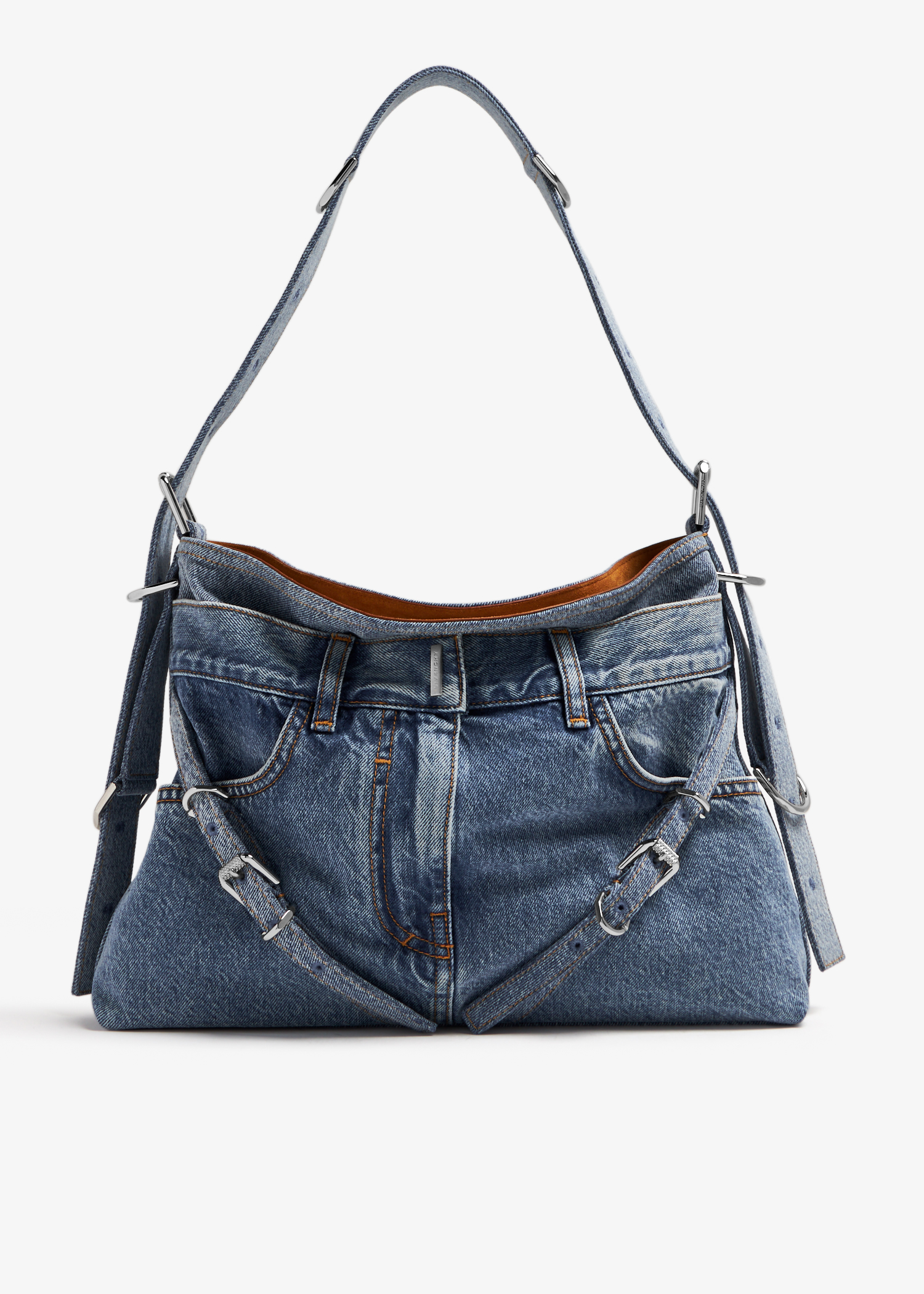 Medium Voyou boyfriend bag, Blue