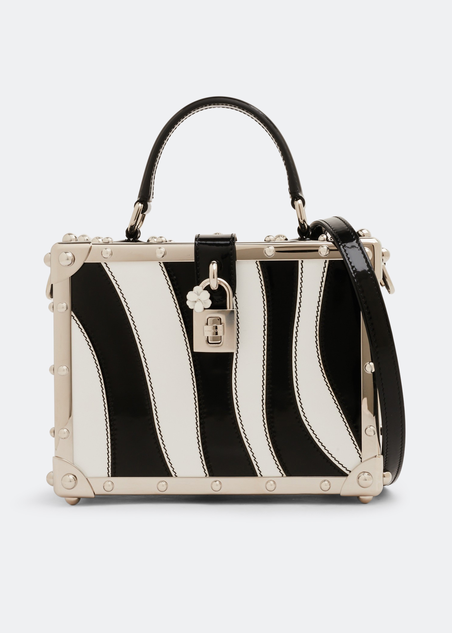 

Patchwork zebra box bag, Animal print