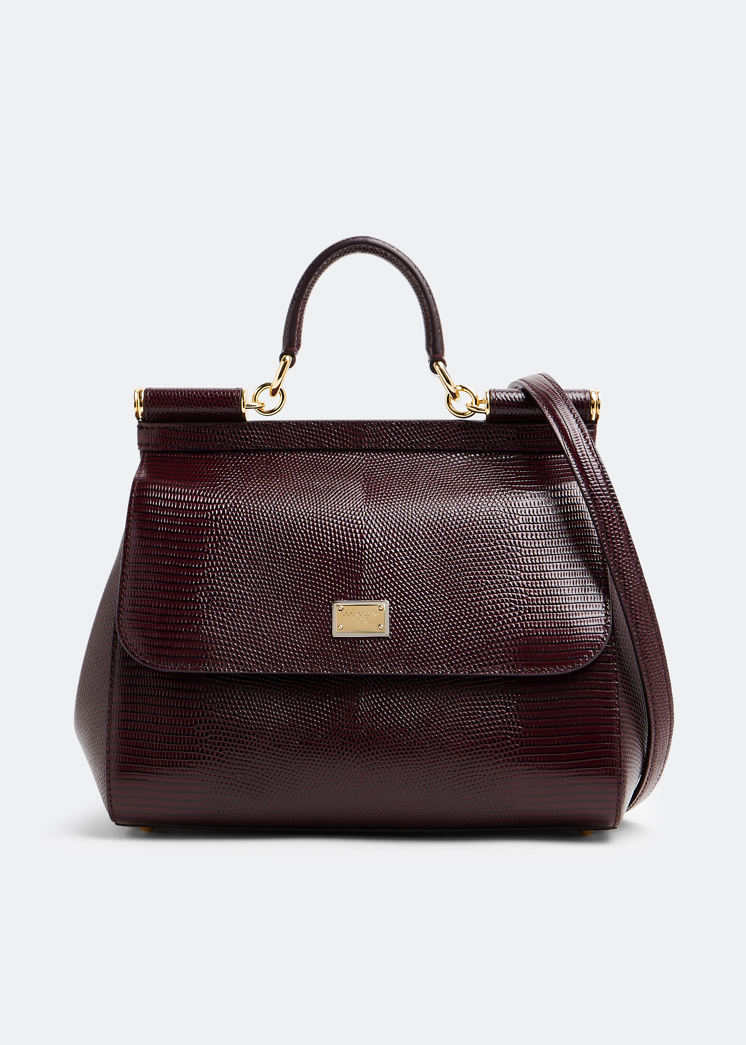 

Medium Sicily iguana bag, Burgundy