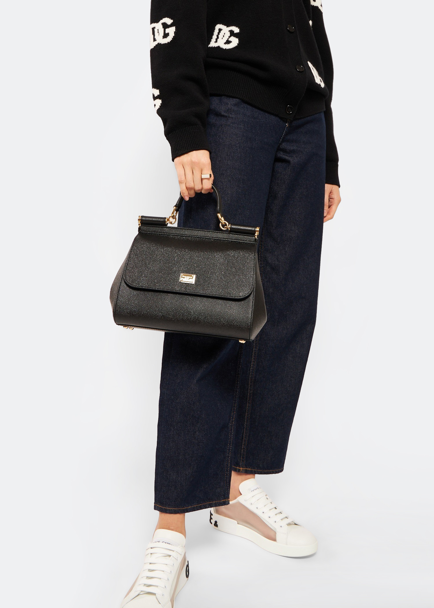 Dolce and gabbana hotsell black sicily bag
