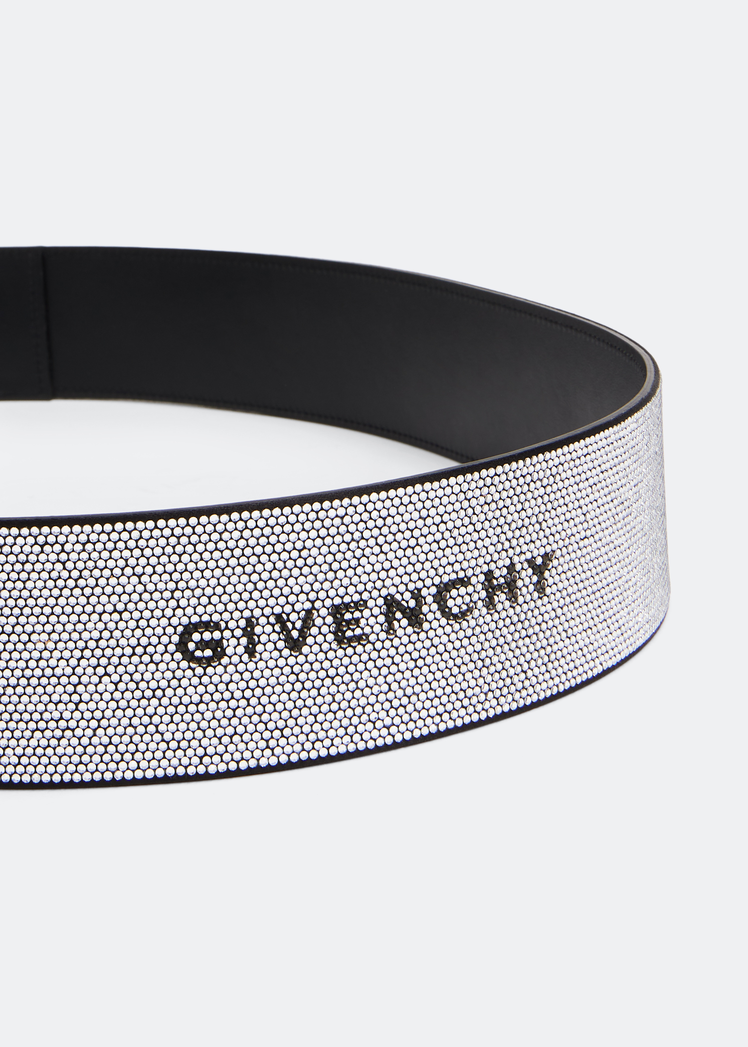 

Strass leather strap, Black