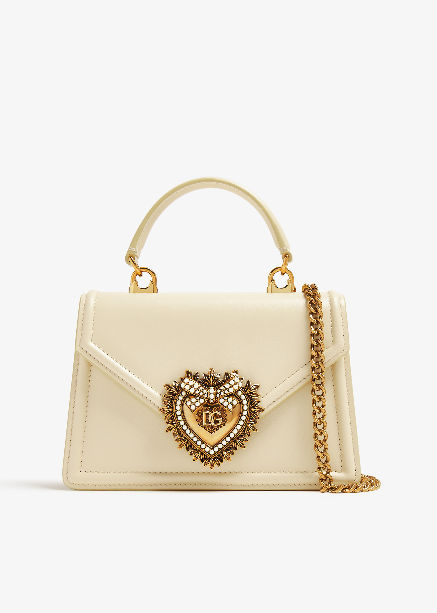 

Small Devotion top handle bag, White