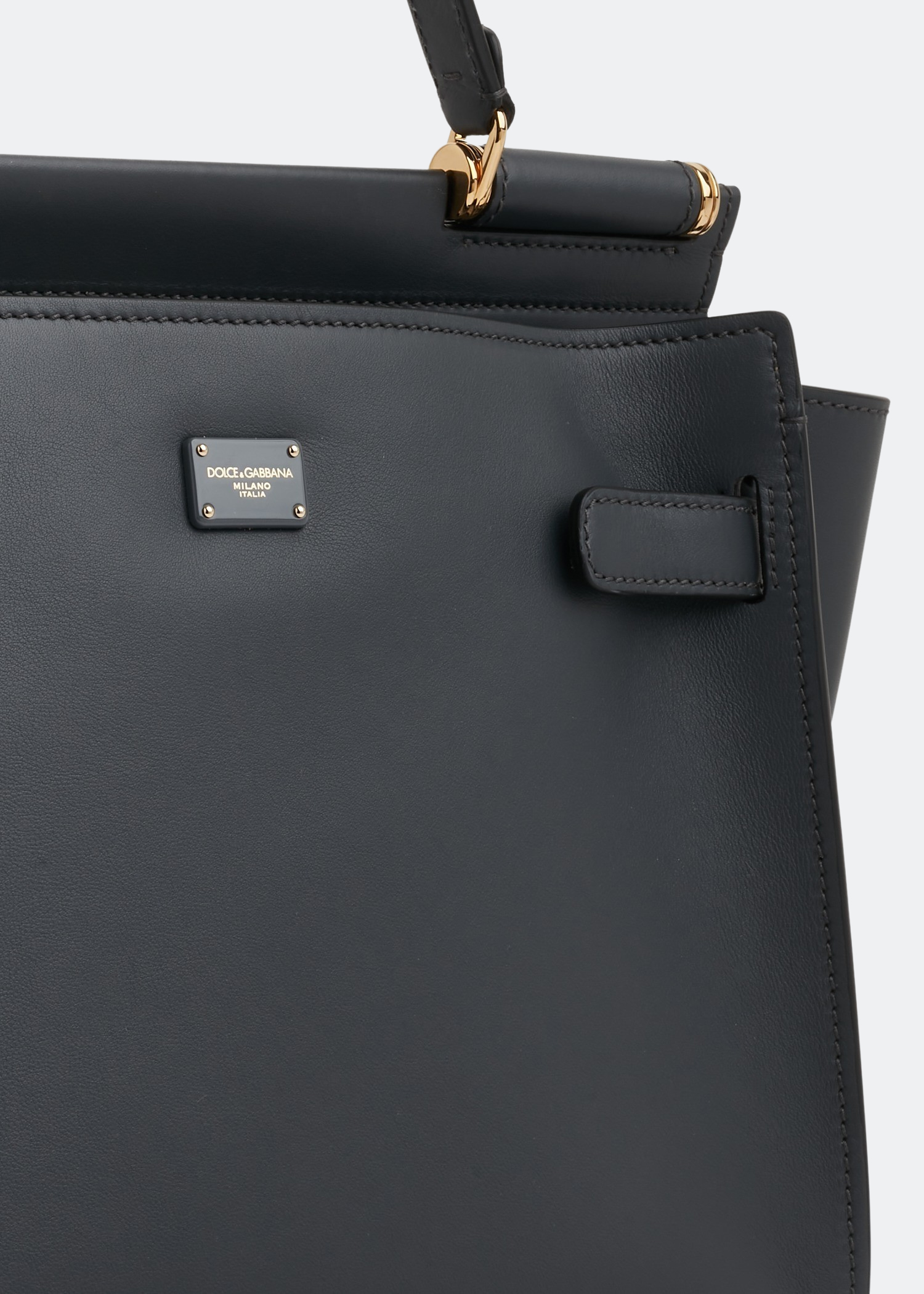 

Medium Sicily calfskin soft bag, Black
