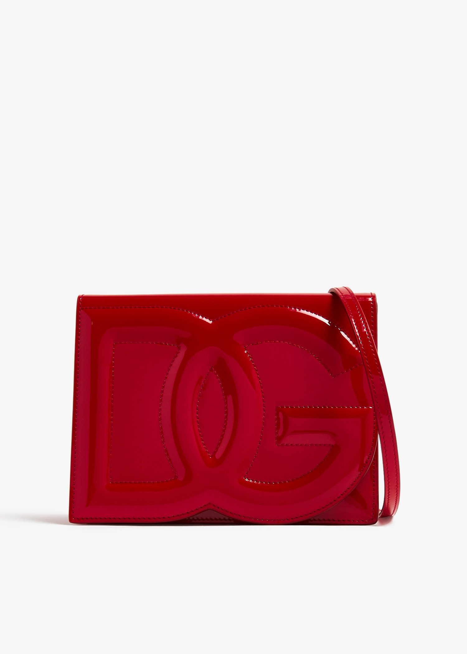 DG logo crossbody bag, Red