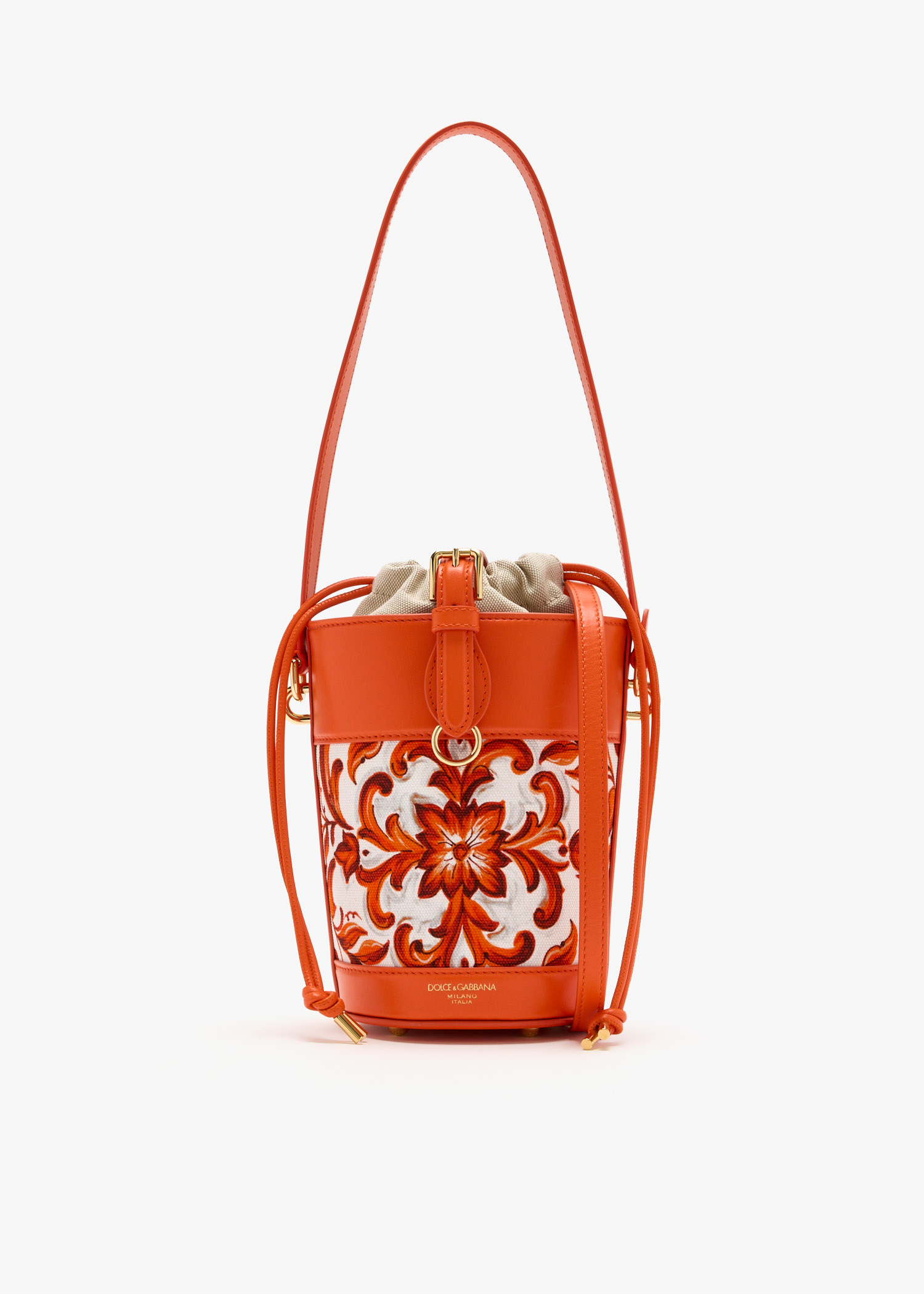 

Majolica-print Capri bucket bag, Printed
