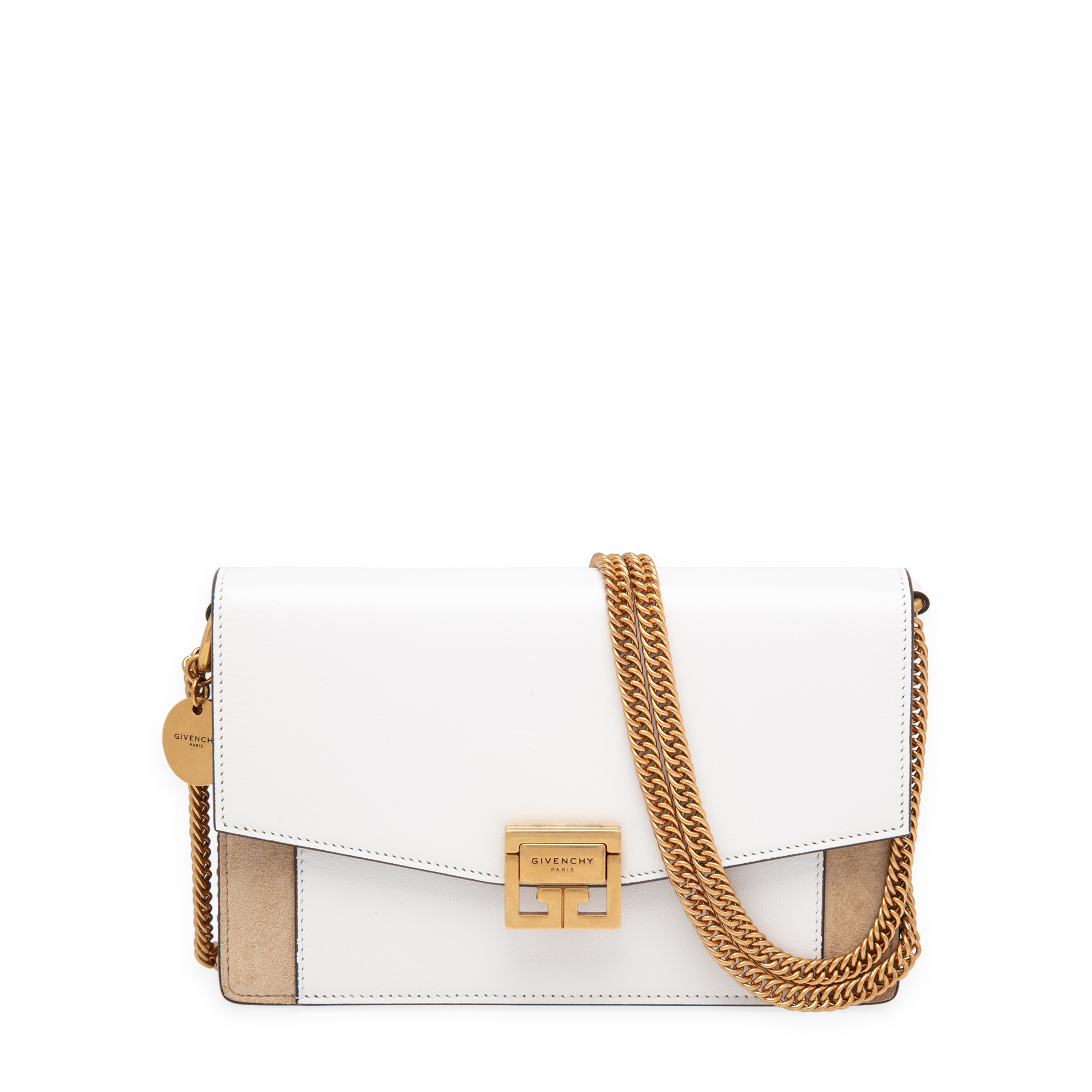 

Mini GV3 chain wallet bag, White