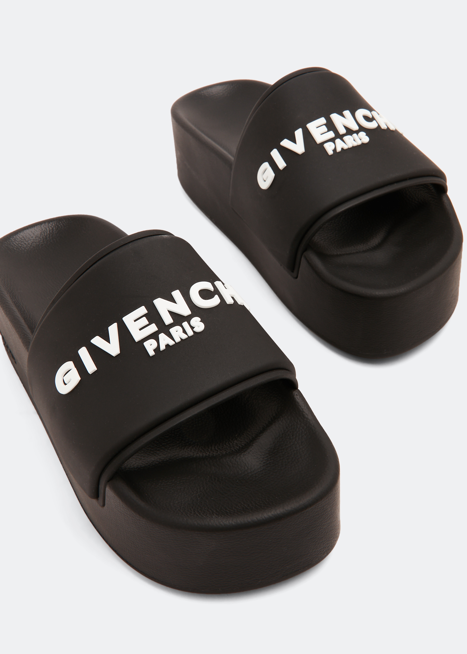 

Rubber platform slides, Black