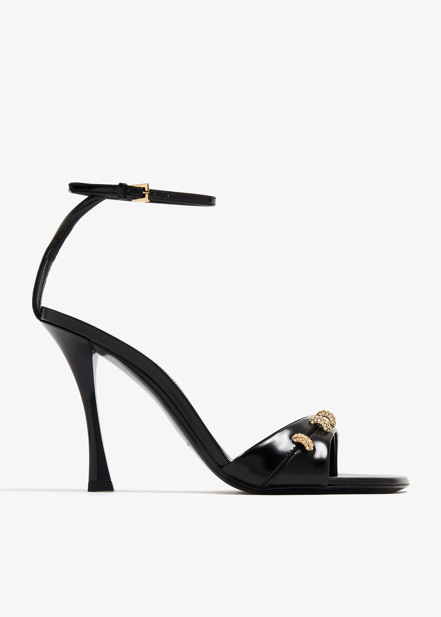 

Stitch sandals, Black