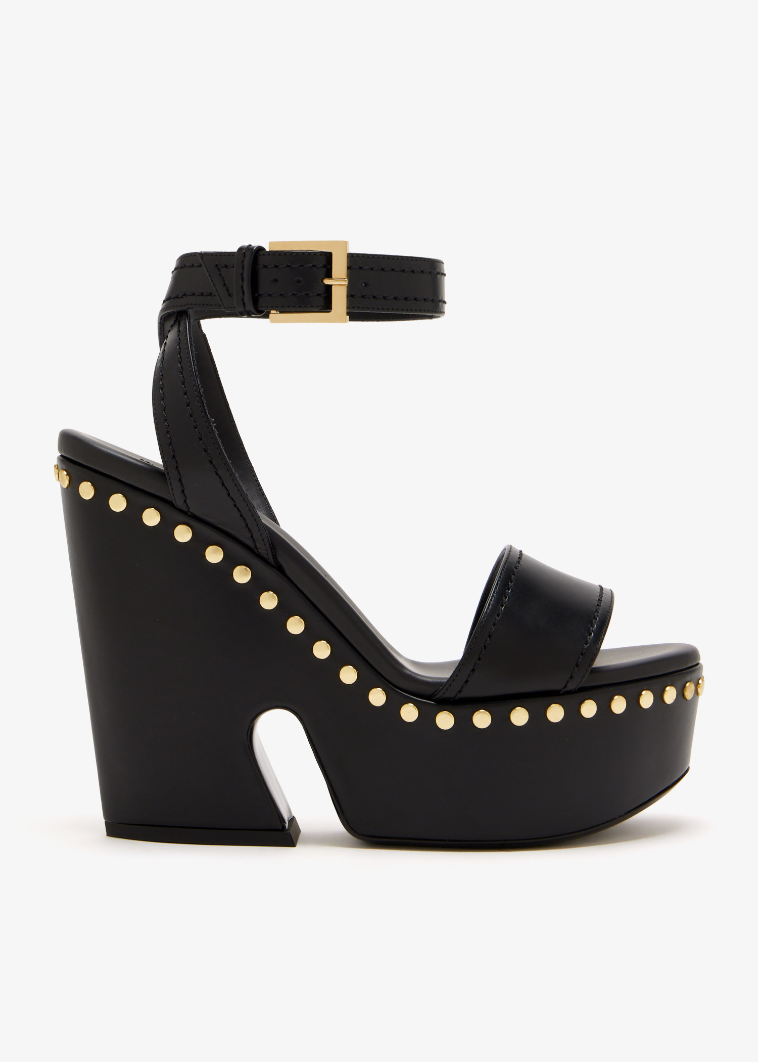 

Clog platform sandals, Black