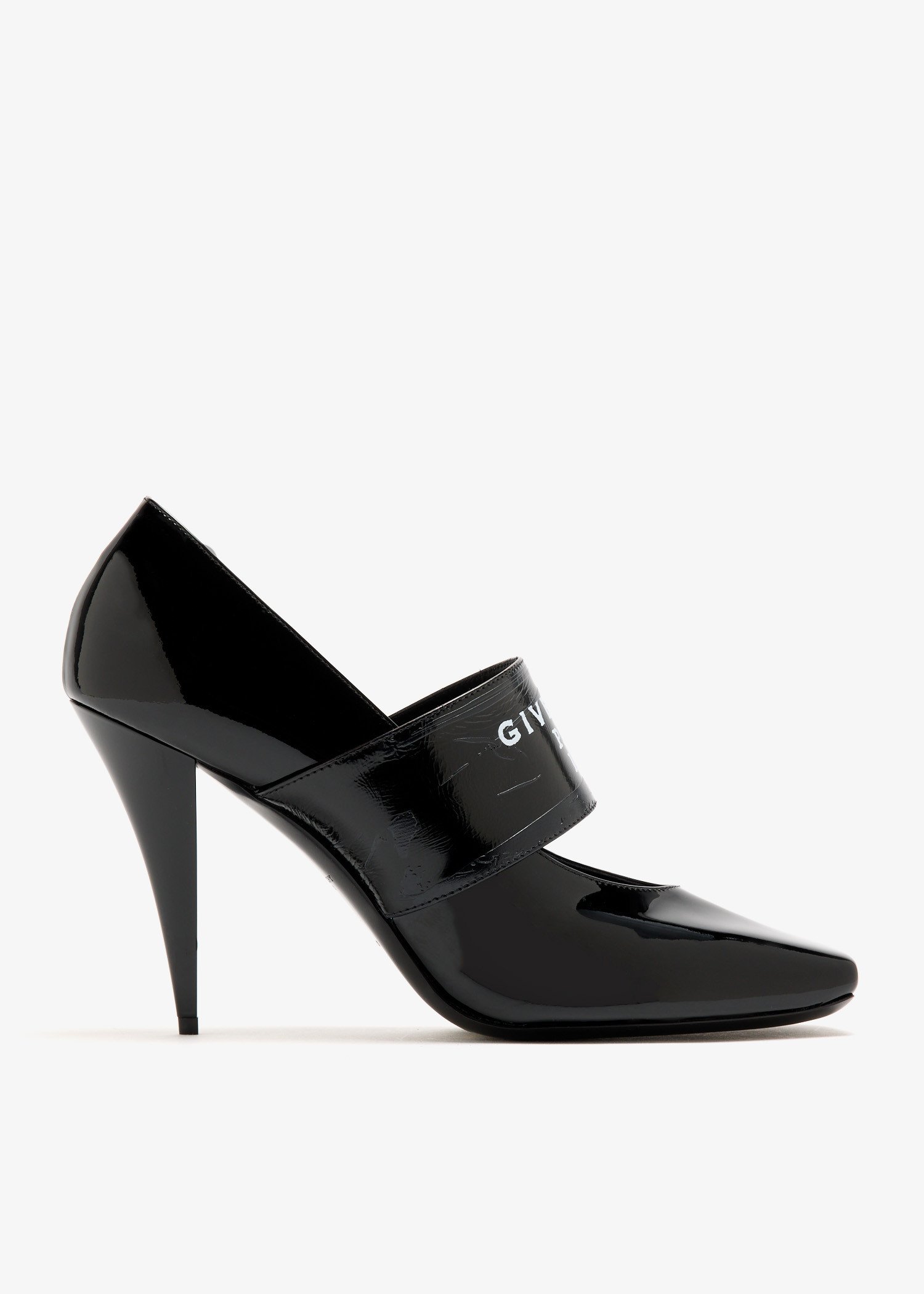 

Sliced Square Tape pumps, Black