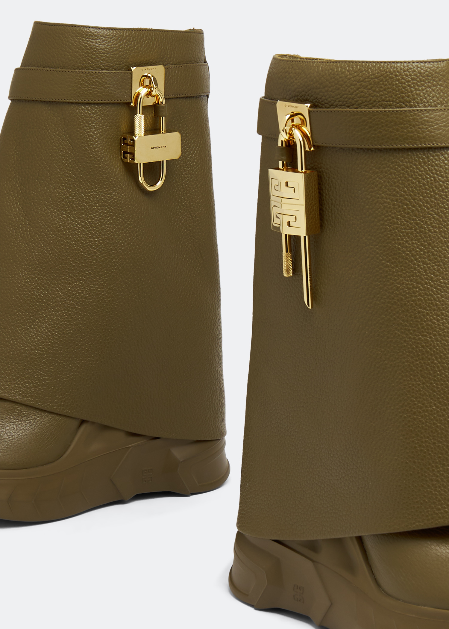 

Shark Lock ankle biker boots, Green