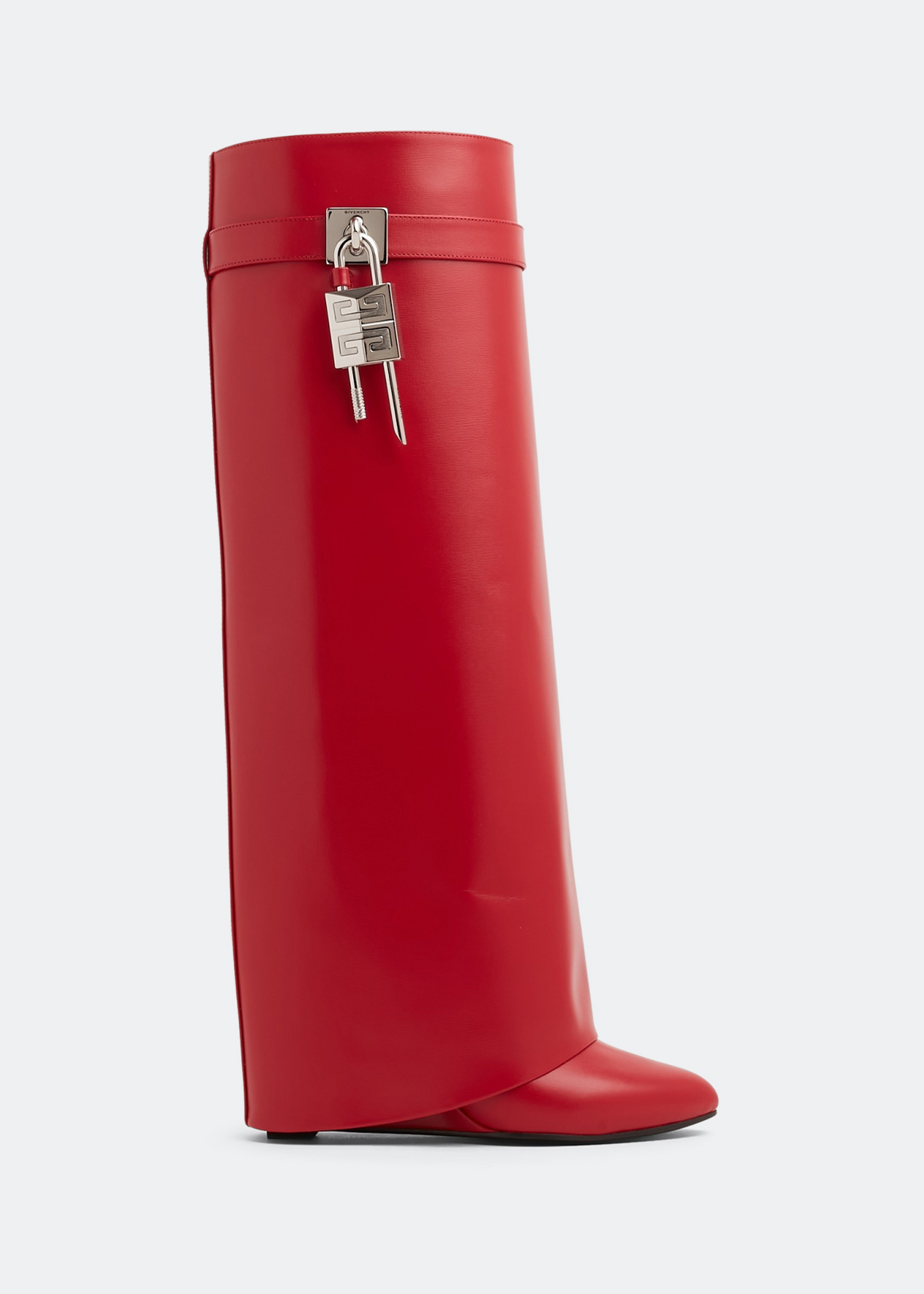 Givenchy shark discount lock boots red