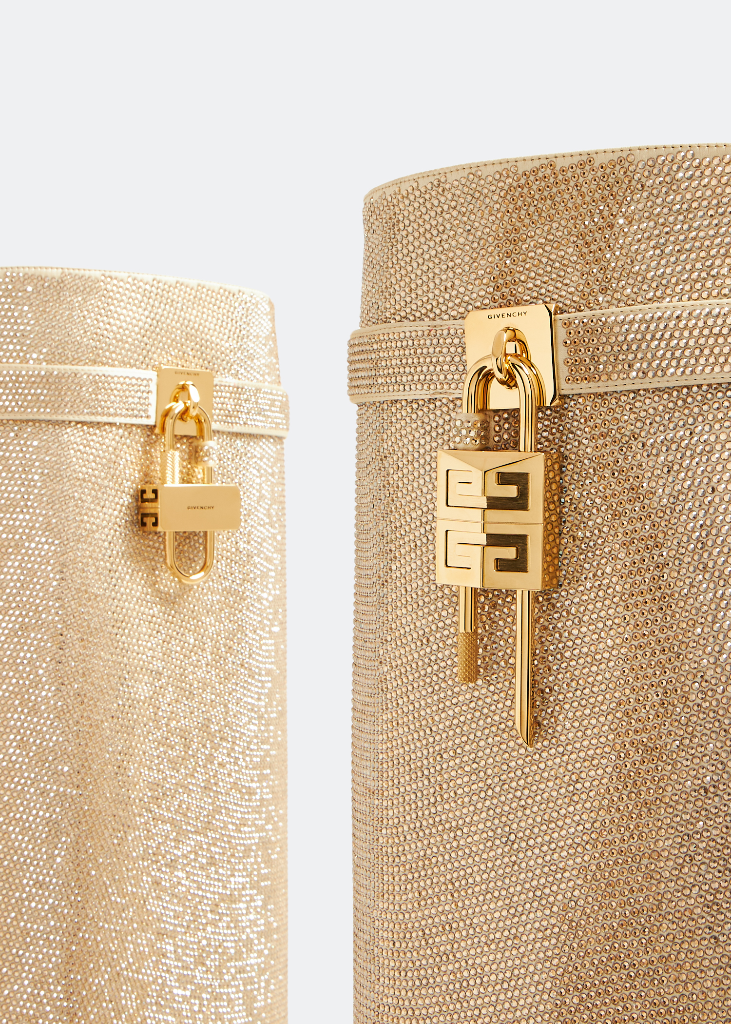 

Shark Lock pant boots, Gold