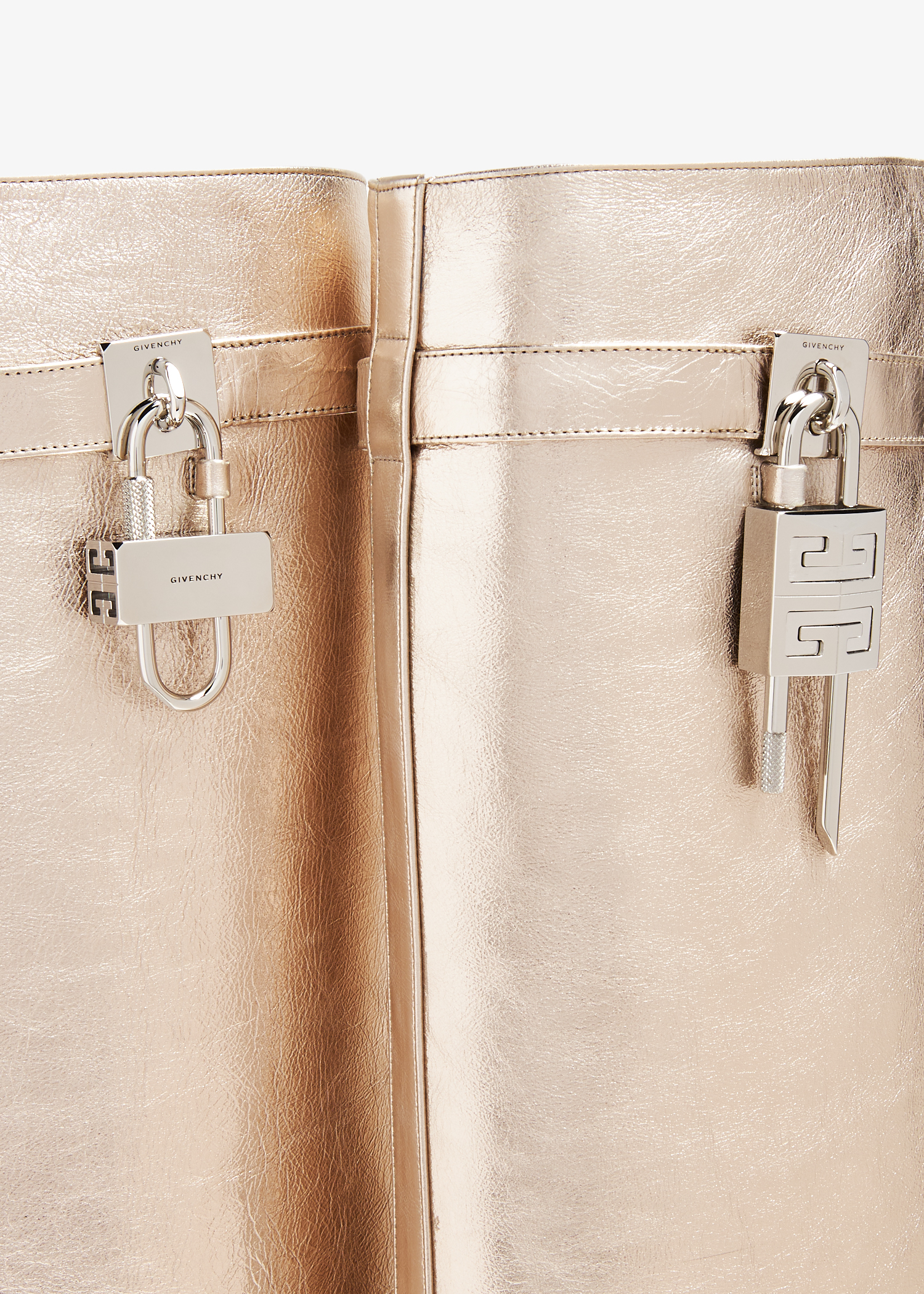 

Shark Lock pant boots, Gold