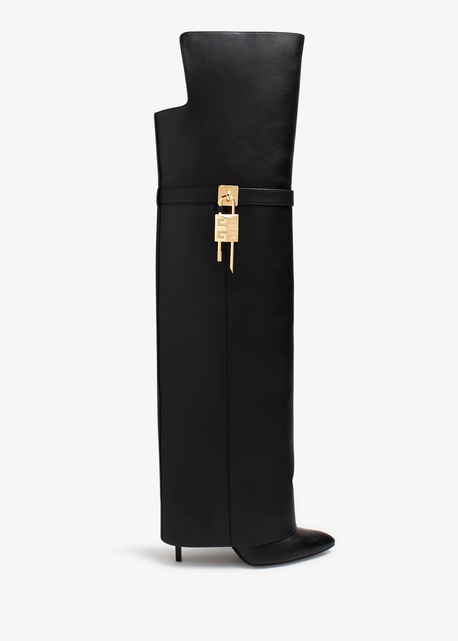 

Shark Lock Stiletto over-the-knee boots, Black