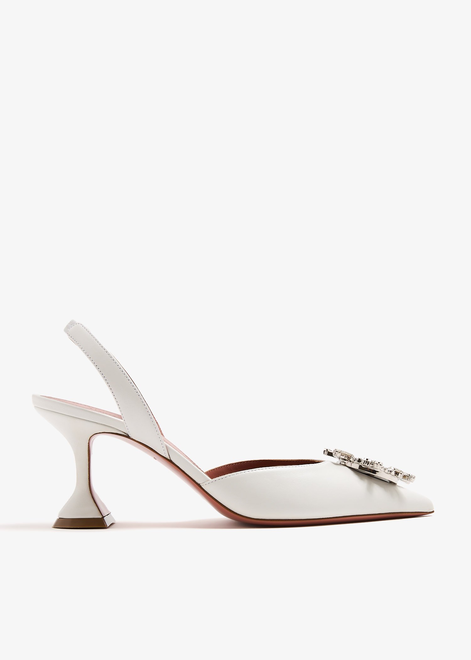 

Begum sling pumps, White