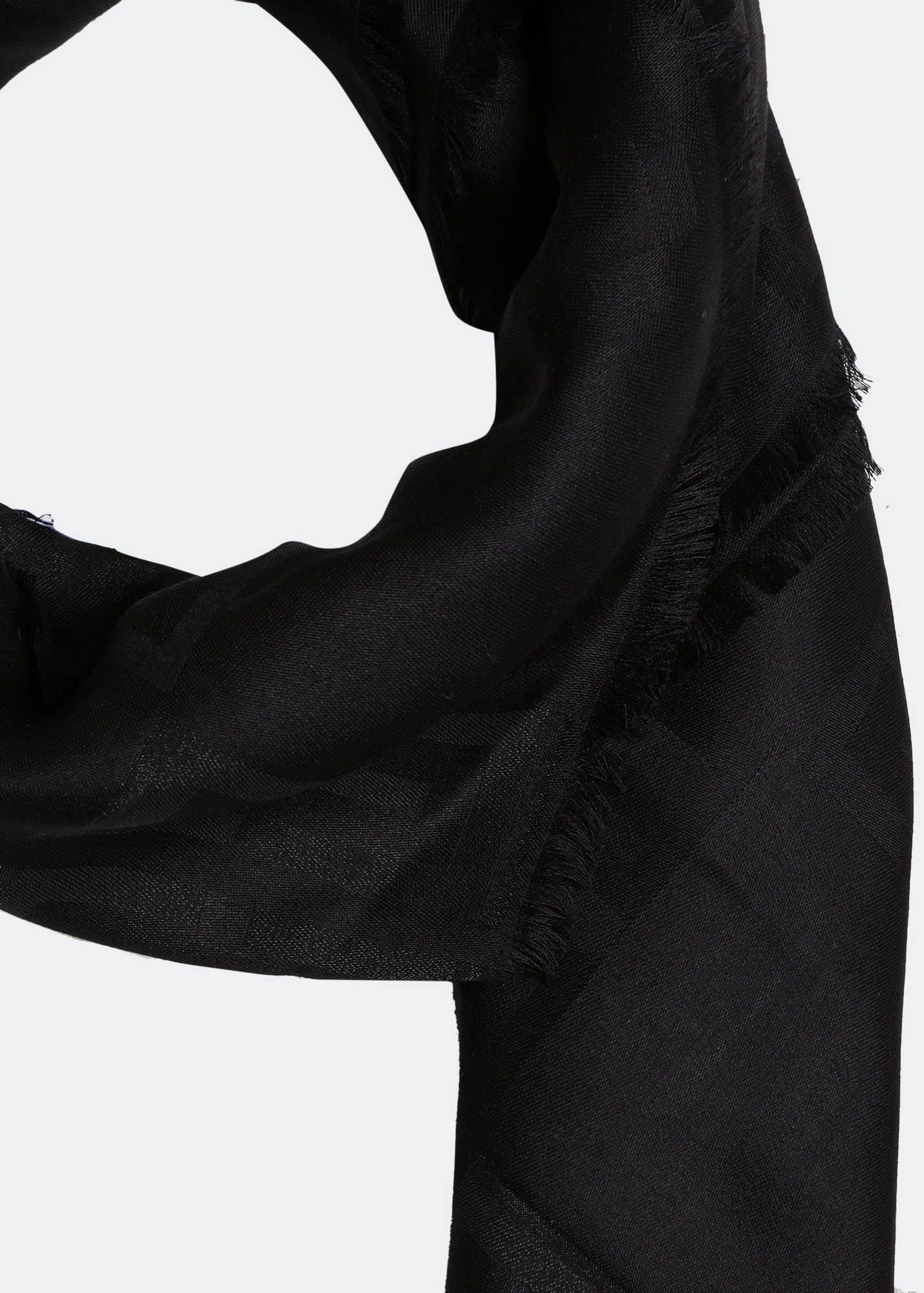 

4G Check scarf, Black