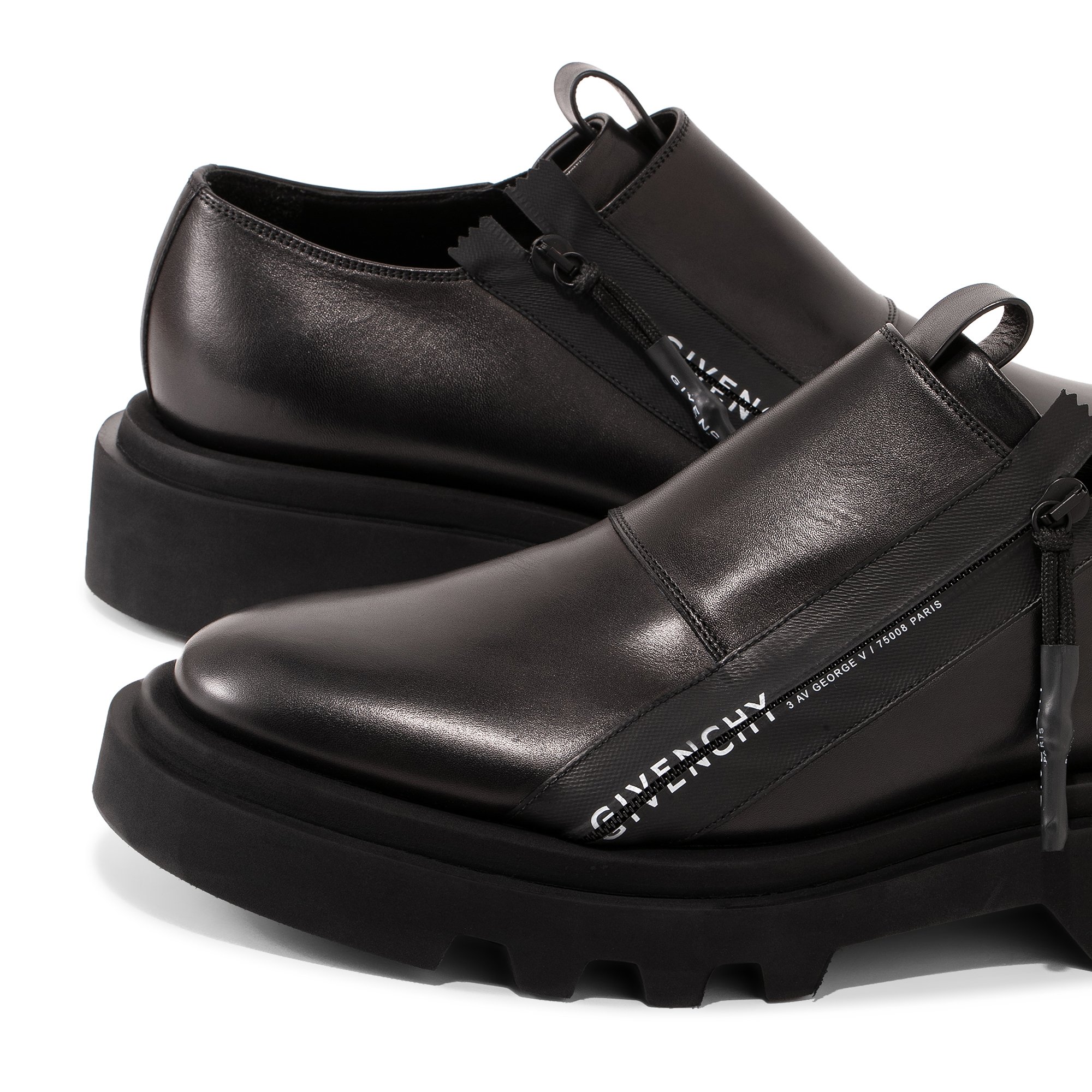 

Combat derby zip-up shoes, Black