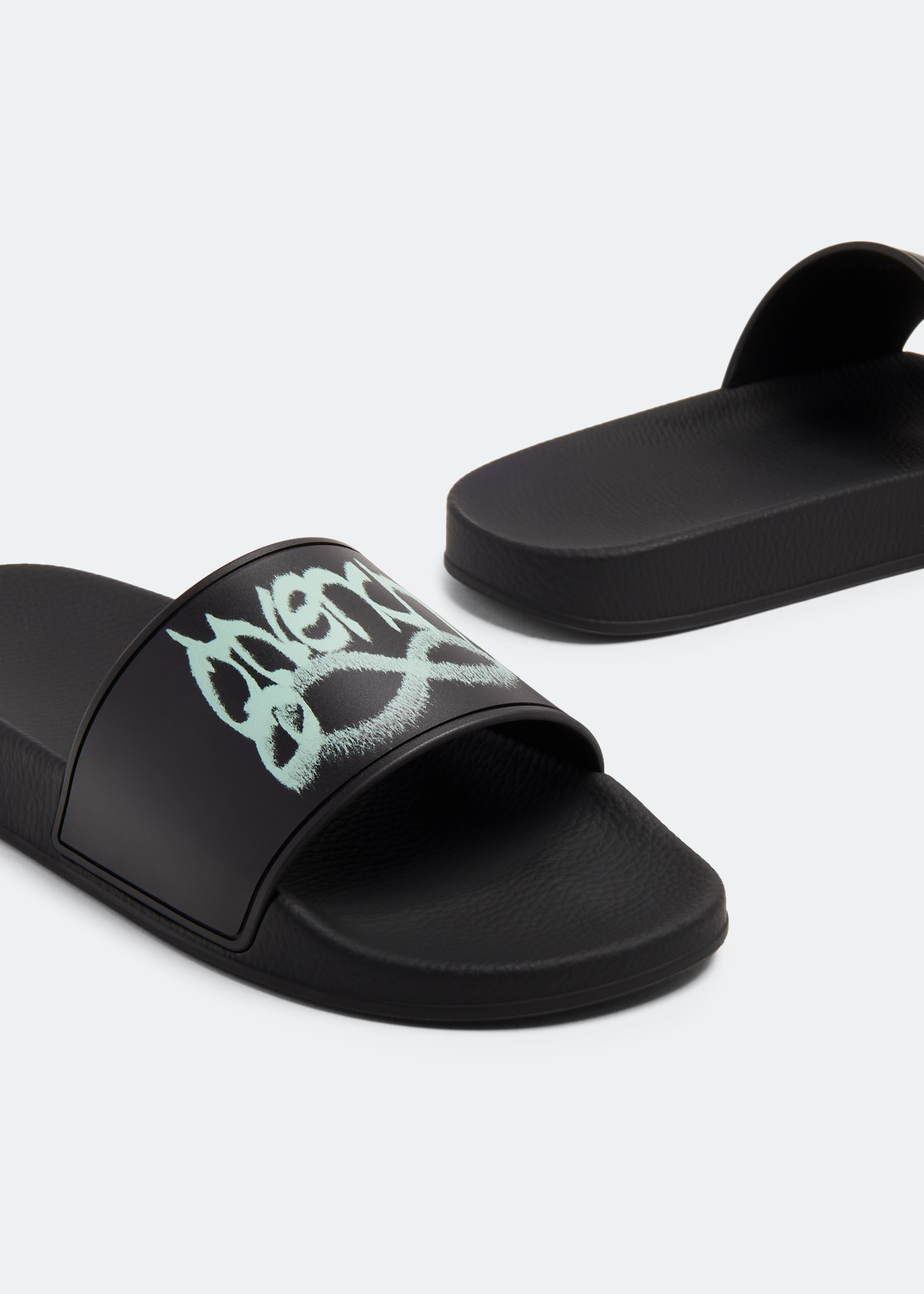 

Logo printed slides, Black