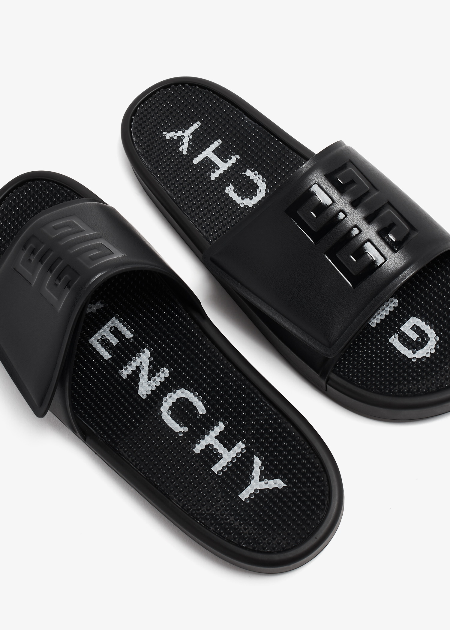 

Slide flat sandals, Black