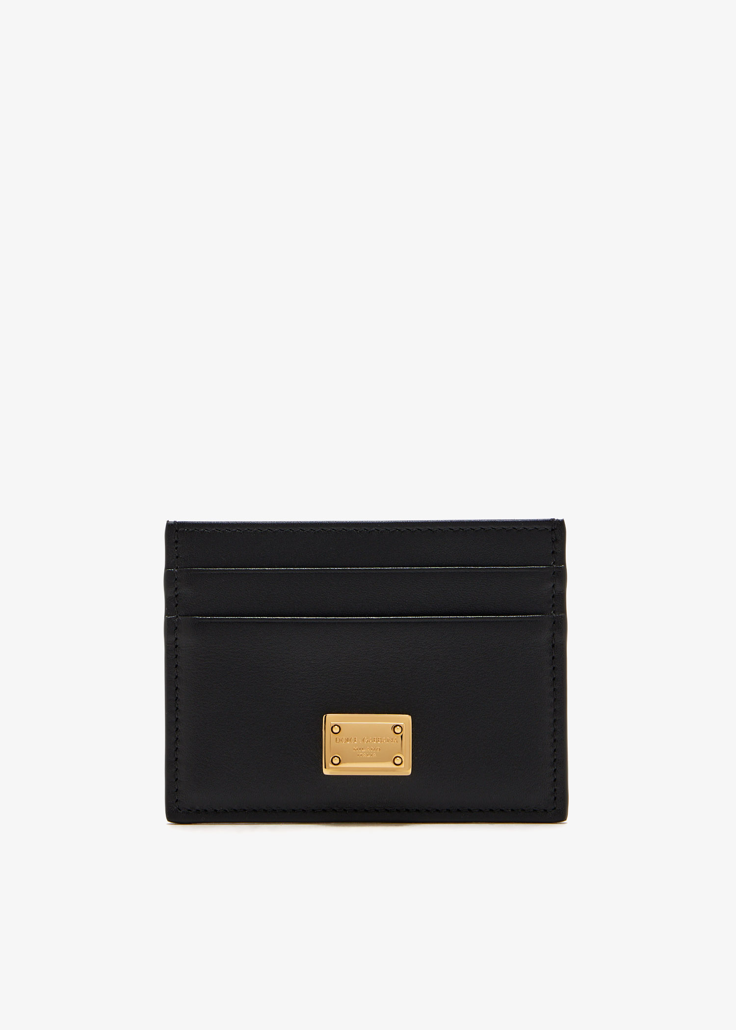 

Plongé calfskin card holder, Black