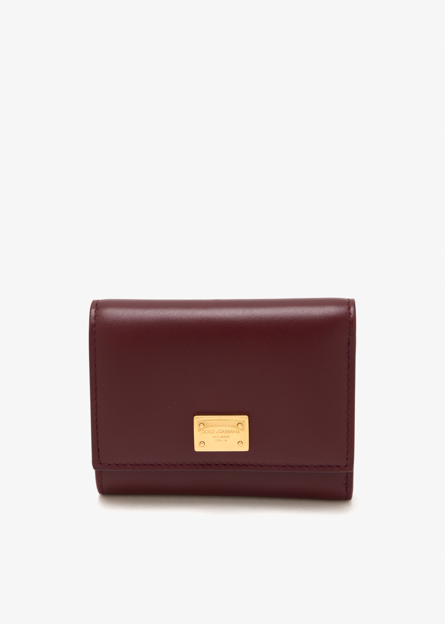

Plongé calfskin wallet, Burgundy