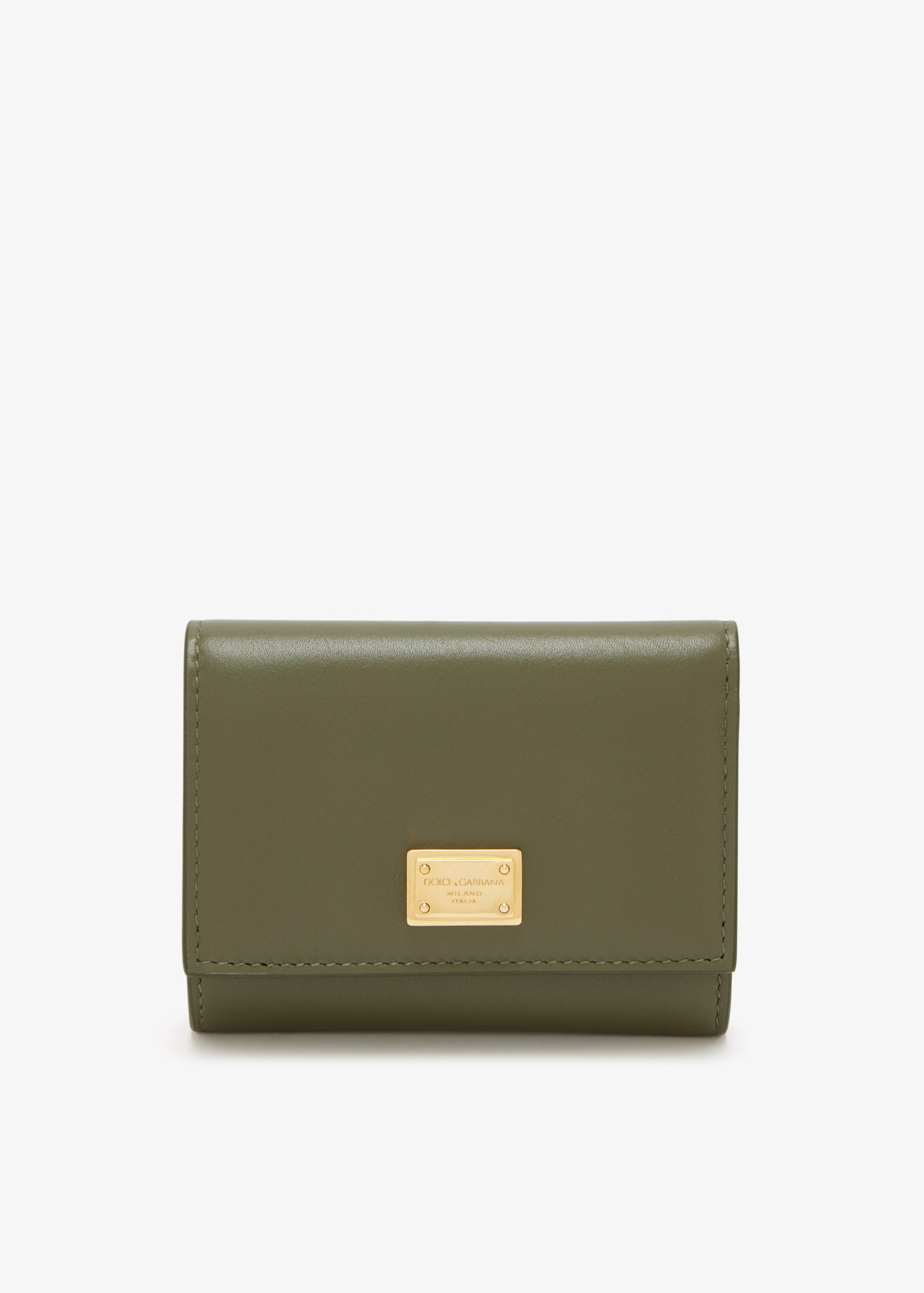 

Plongé calfskin wallet, Khaki