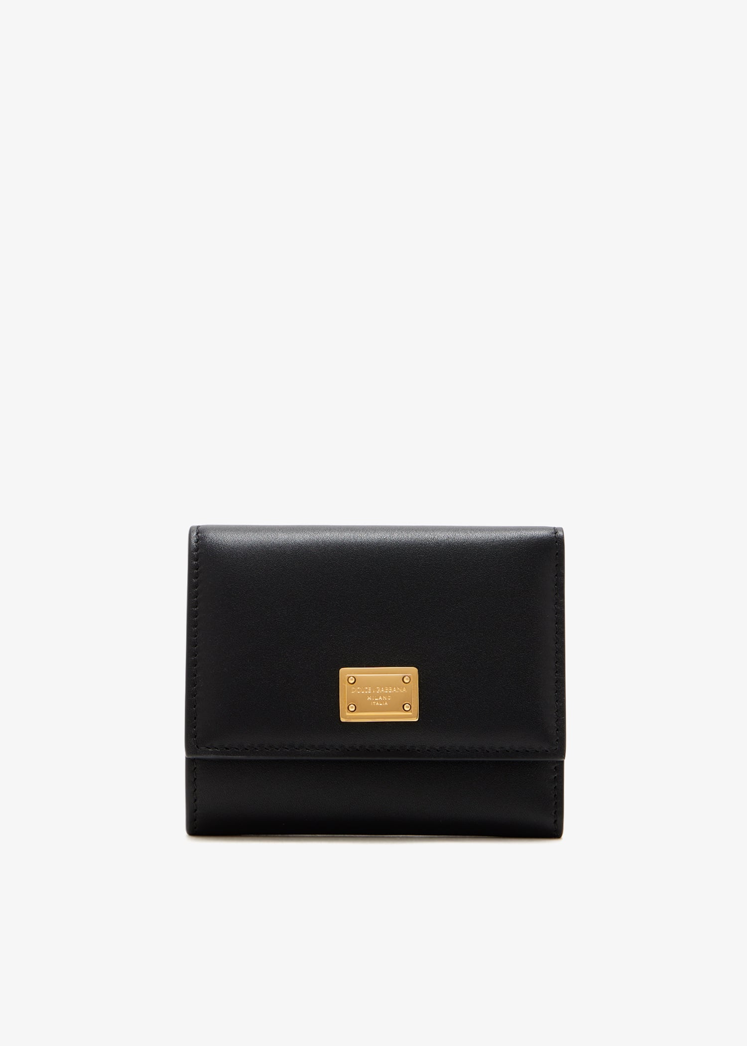 

Plongé calfskin tri-fold wallet, Black