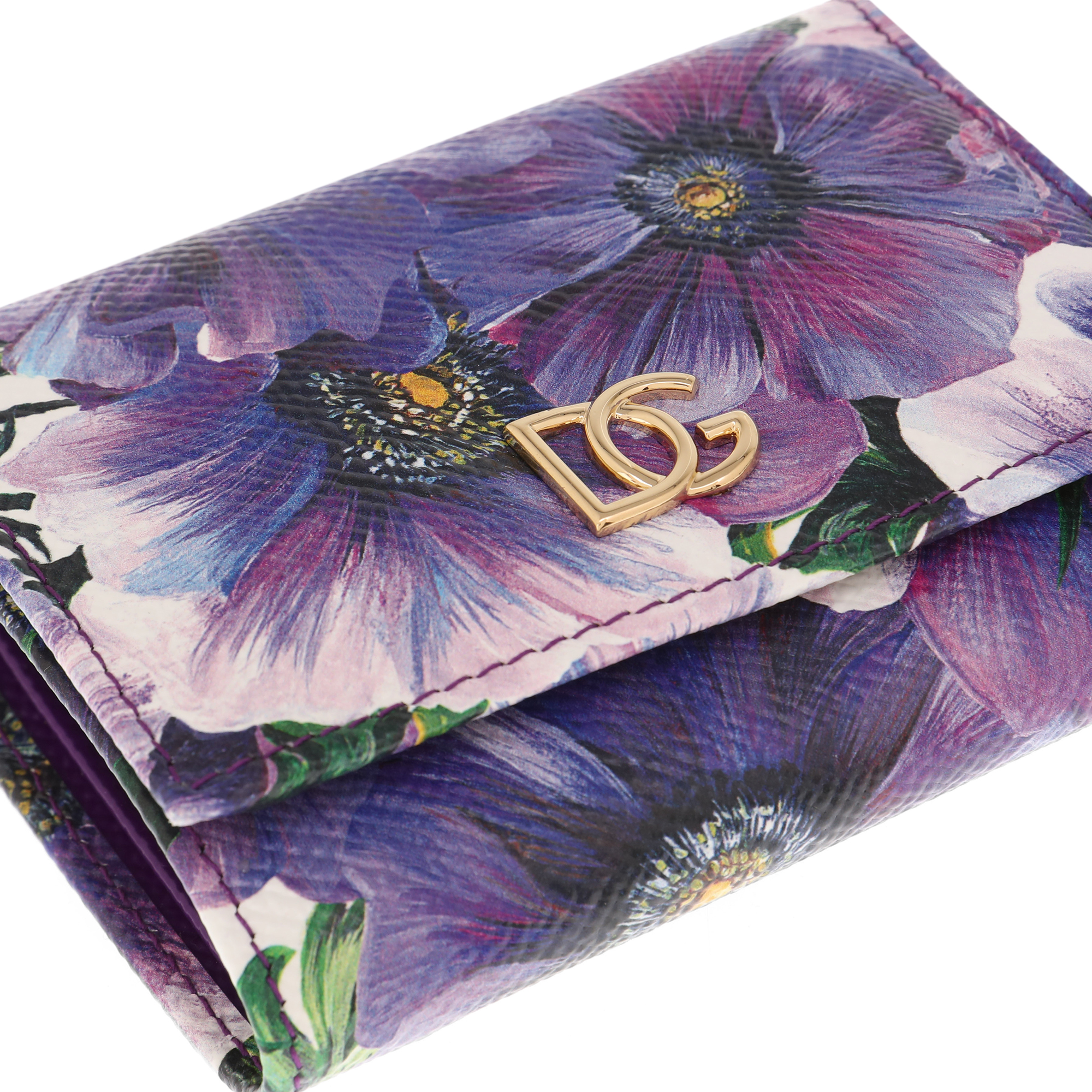 

Floral print wallet, Purple