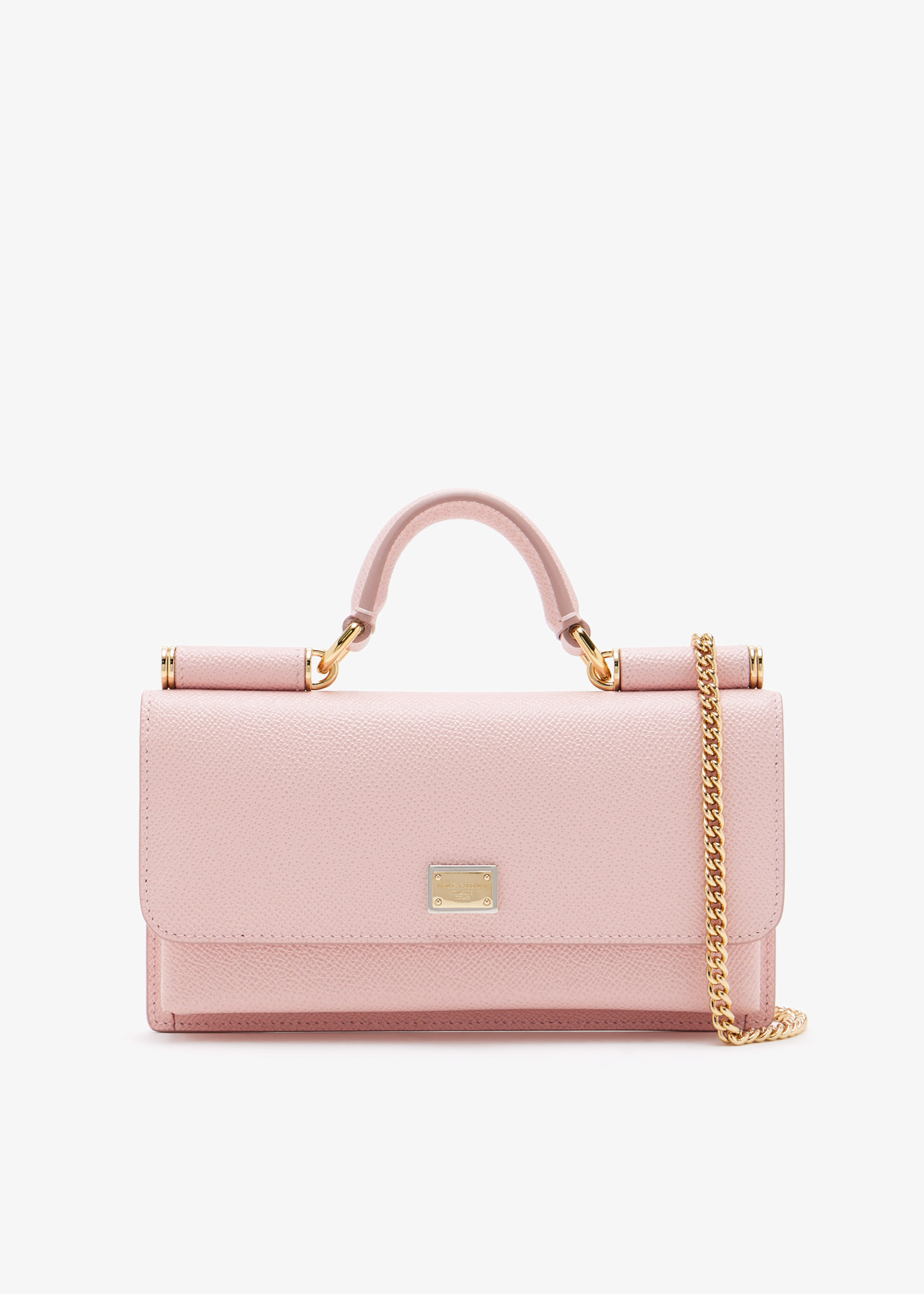 

Dauphine calfskin phone bag, Pink