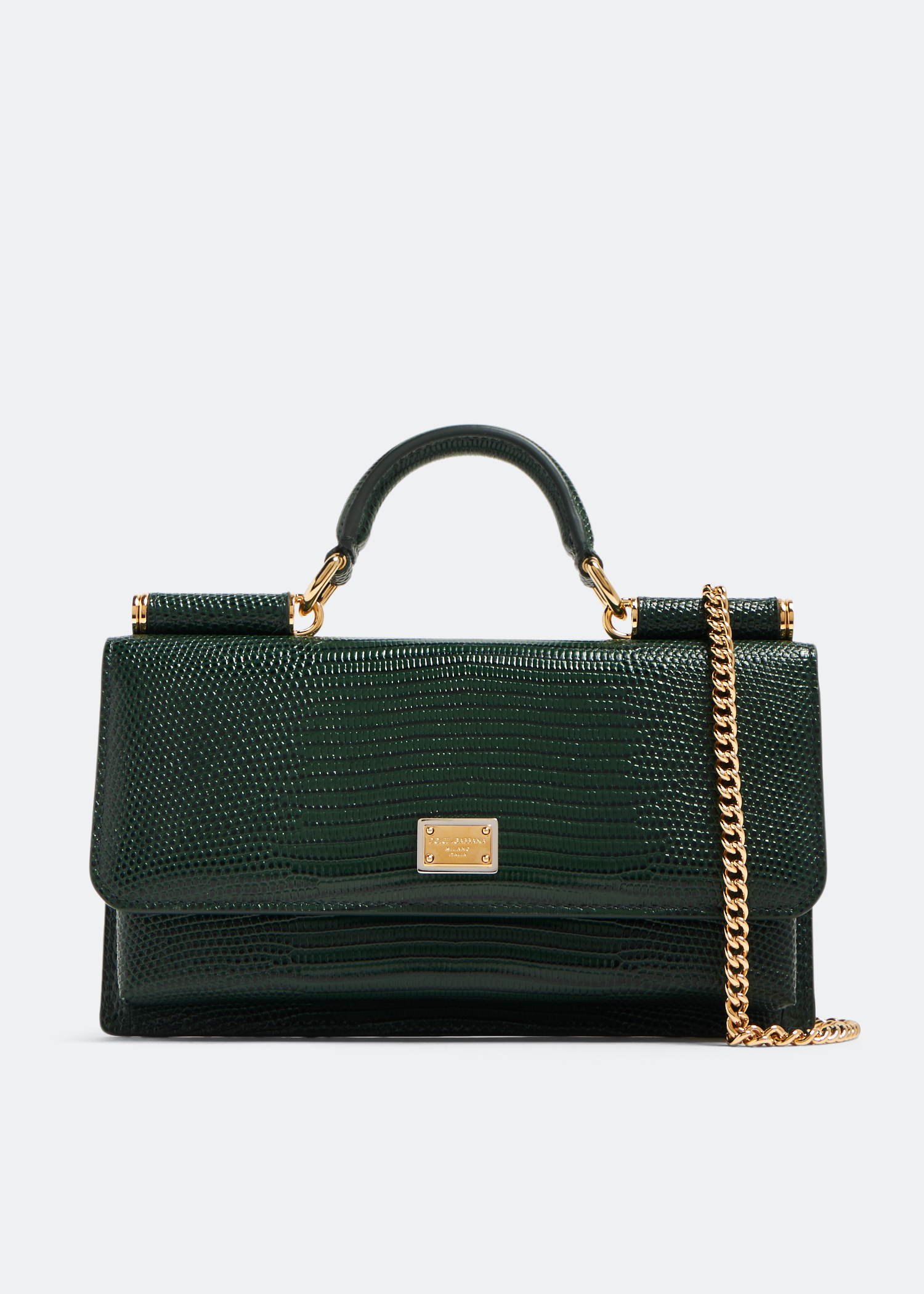 

Iguana-print mini bag, Green