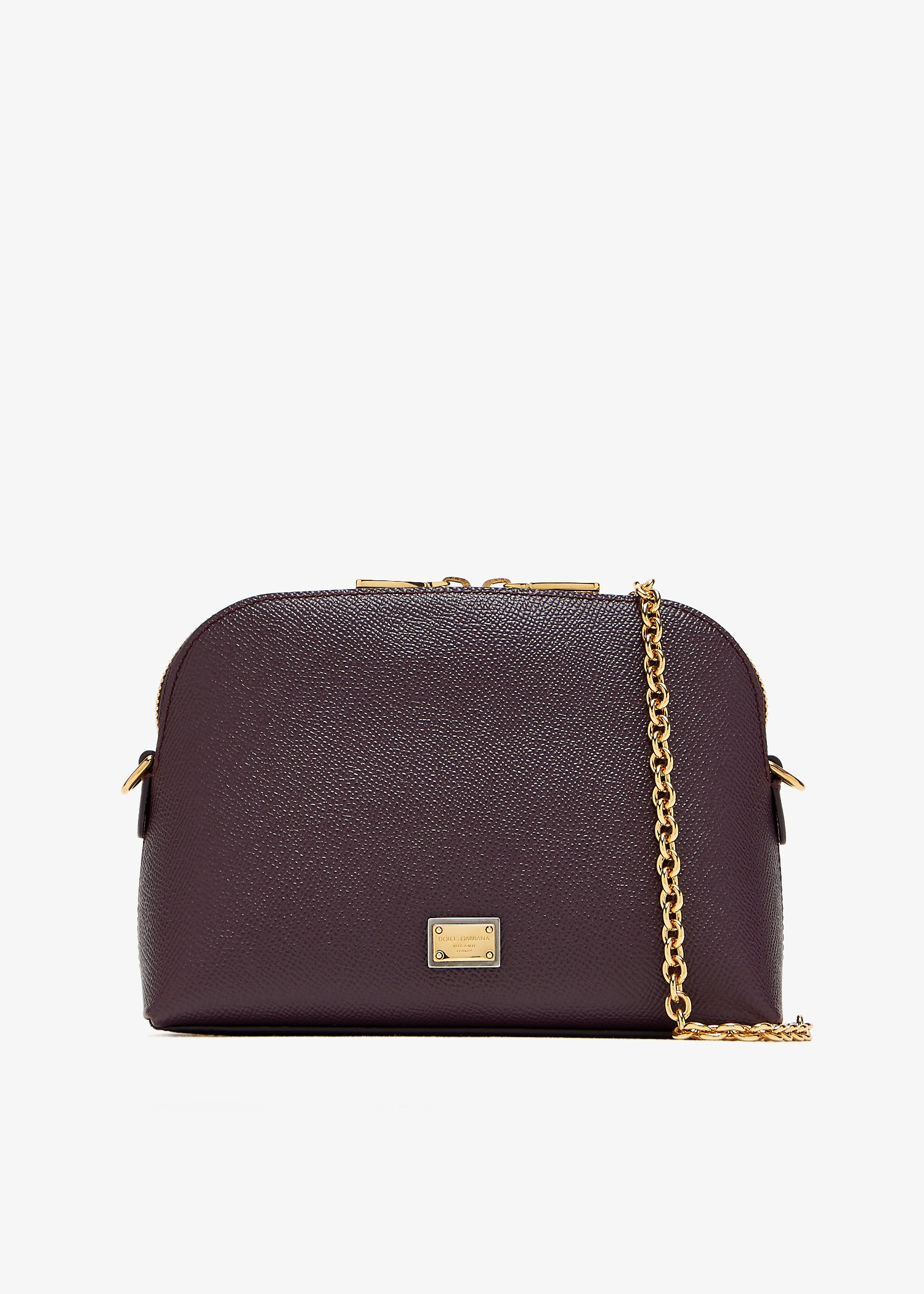

DG logo calfskin mini bag, Burgundy