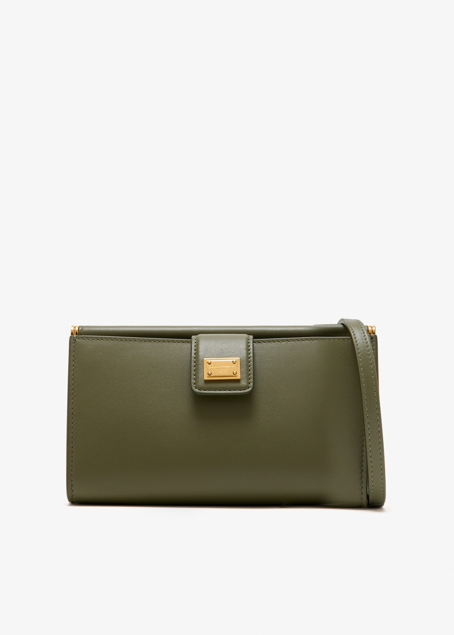 

Plongé calfskin phone bag, Green