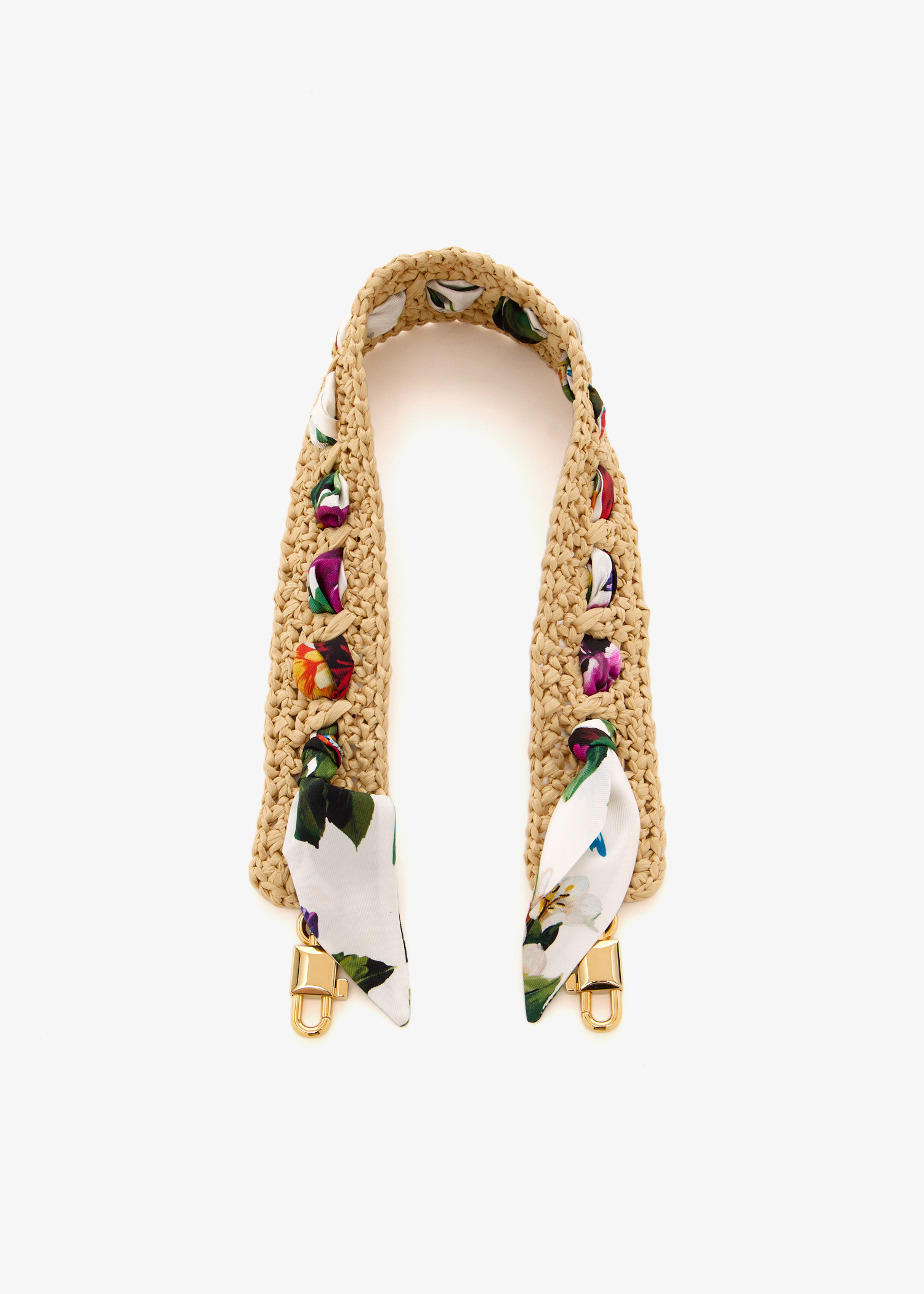 

Raffia crochet shoulder strap, Beige