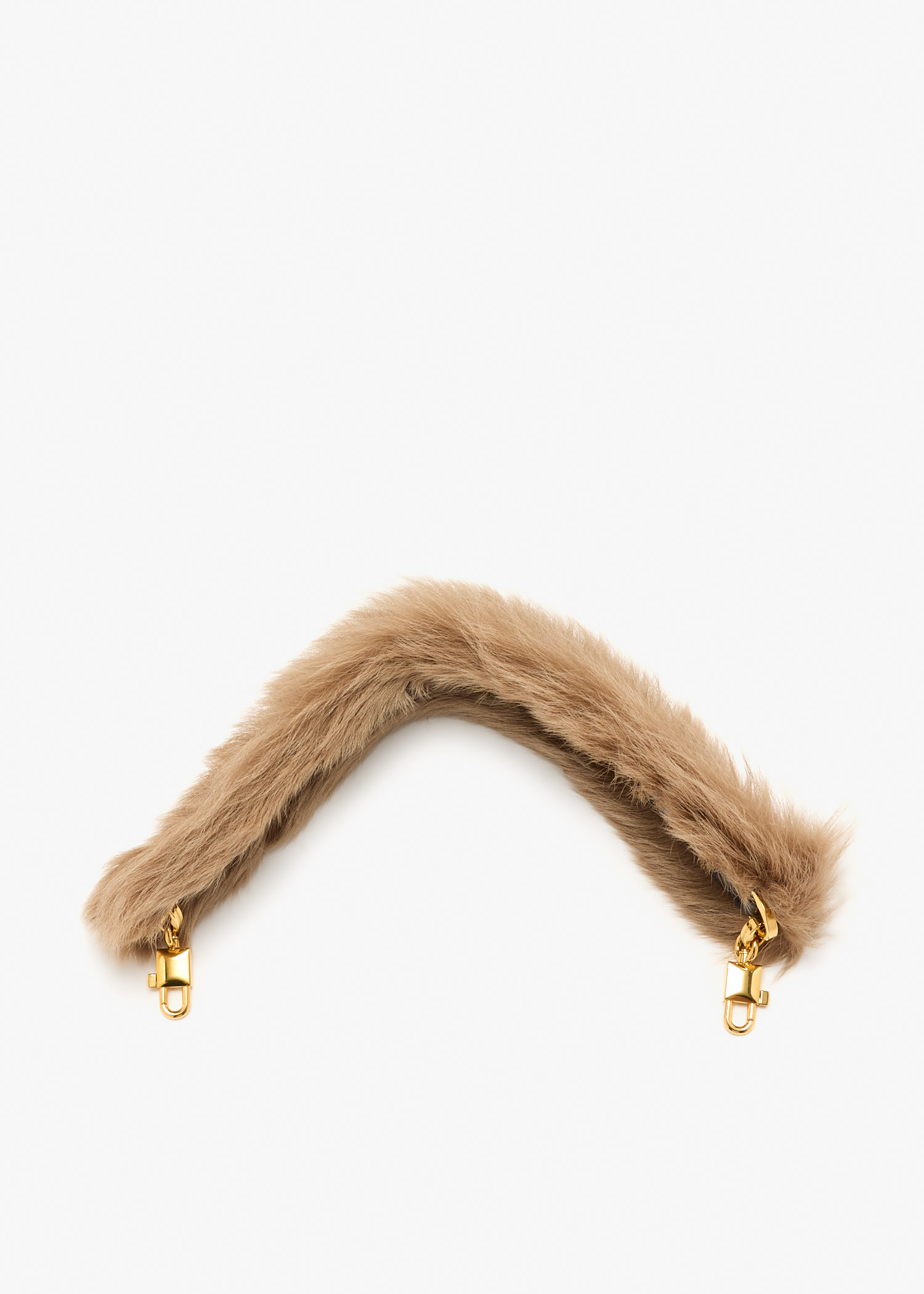 

Shearling leather bag strap, Beige